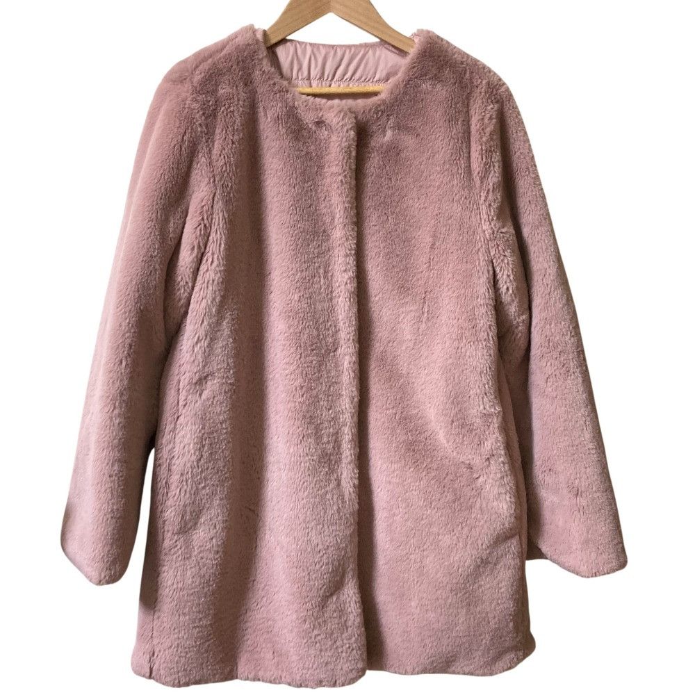 Other Other MAX&Co. Eco Fur Reversible Collarless Coat Others Outerwear DUTY FREE for USA Size ONE SIZE - 1 Thumbnail