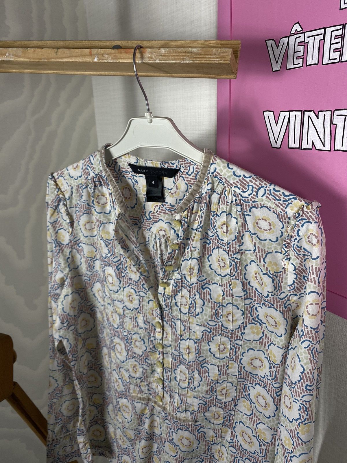 Marc Jacobs Marc Jacobs Blouse Flower Size S / US 4 / IT 40 - 4 Thumbnail