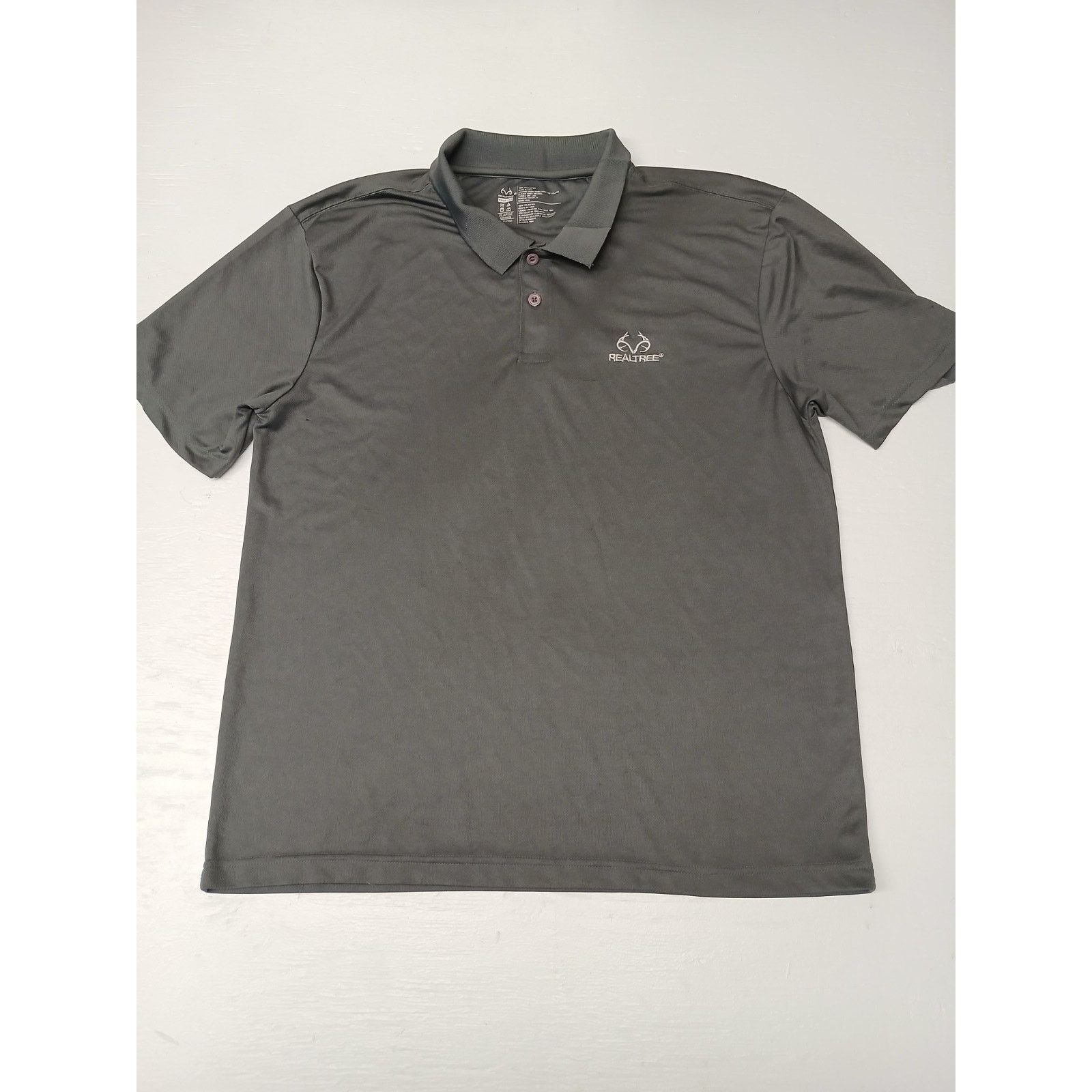 Realtree Realtree (XL) Top Gray Button Active Golf Polo Shirt Size US XL / EU 56 / 4 - 1 Thumbnail