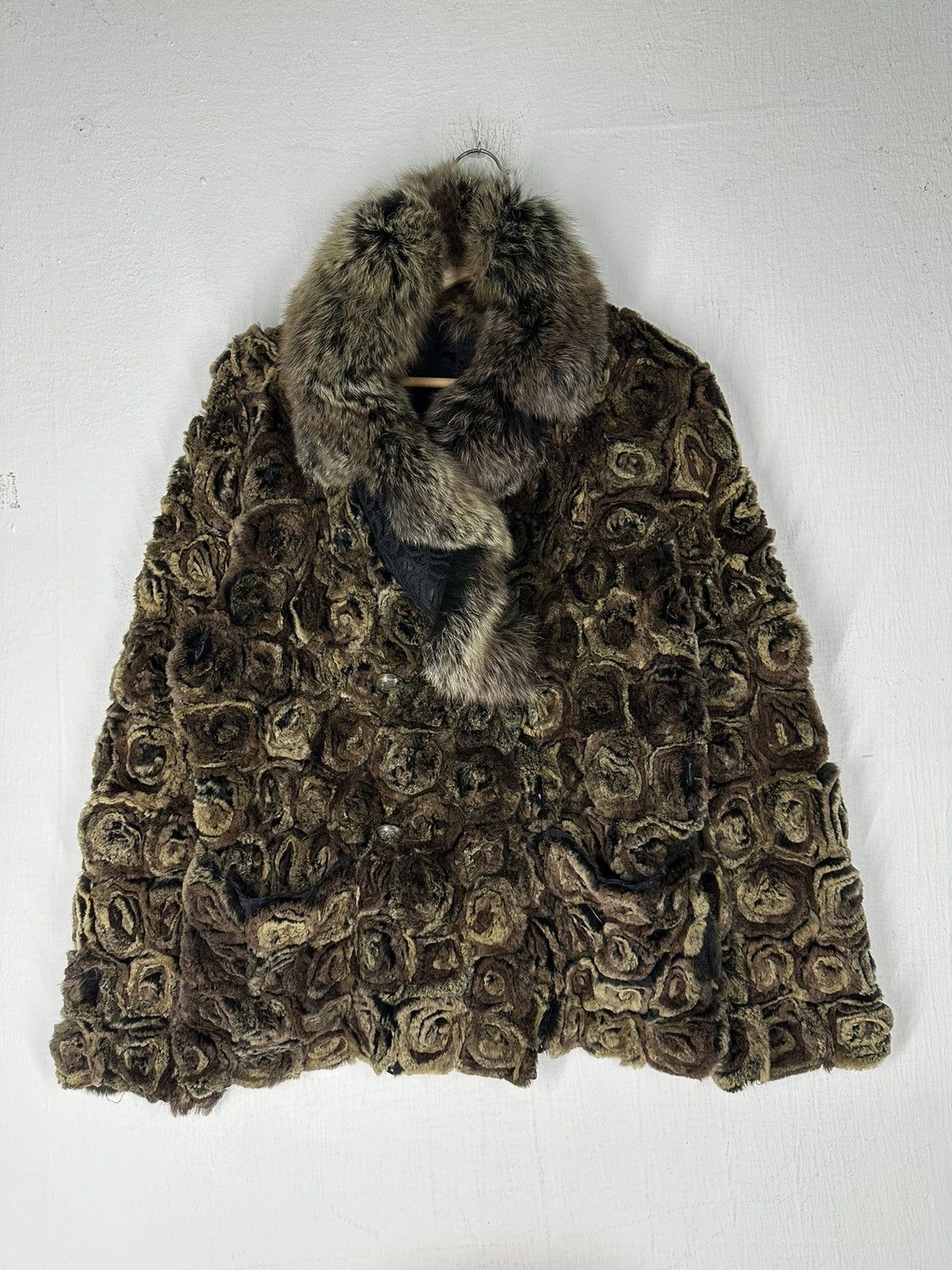 image of Mink Fur Coat Vintage Unbrand Fur Coat Jacket in Brown, Women's (Size Medium)