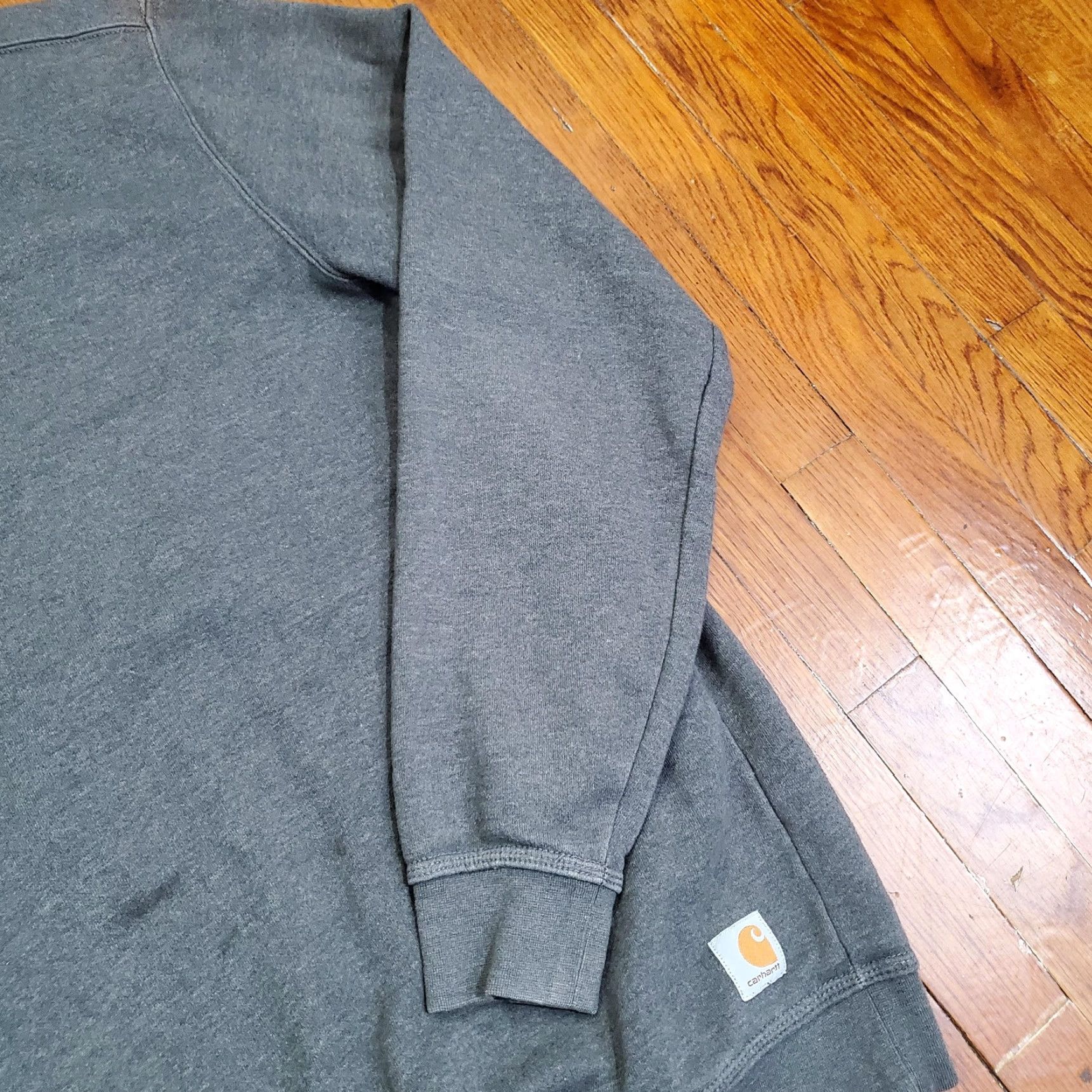 Carhartt VINTAGE Carhartt Sweatshirt Mens LT Gray Fleece Crewneck Pullover Workwear K124 Size US L / EU 52-54 / 3 - 3 Thumbnail