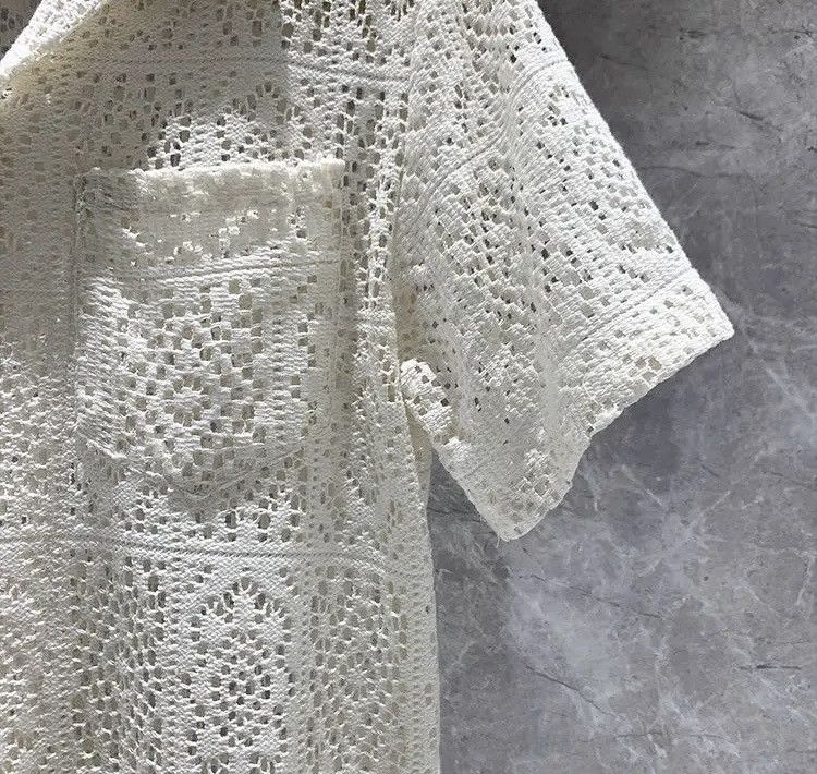 Vintage Men Vintage Crochet Shirt Holiday Beach Size US L / EU 52-54 / 3 - 4 Thumbnail