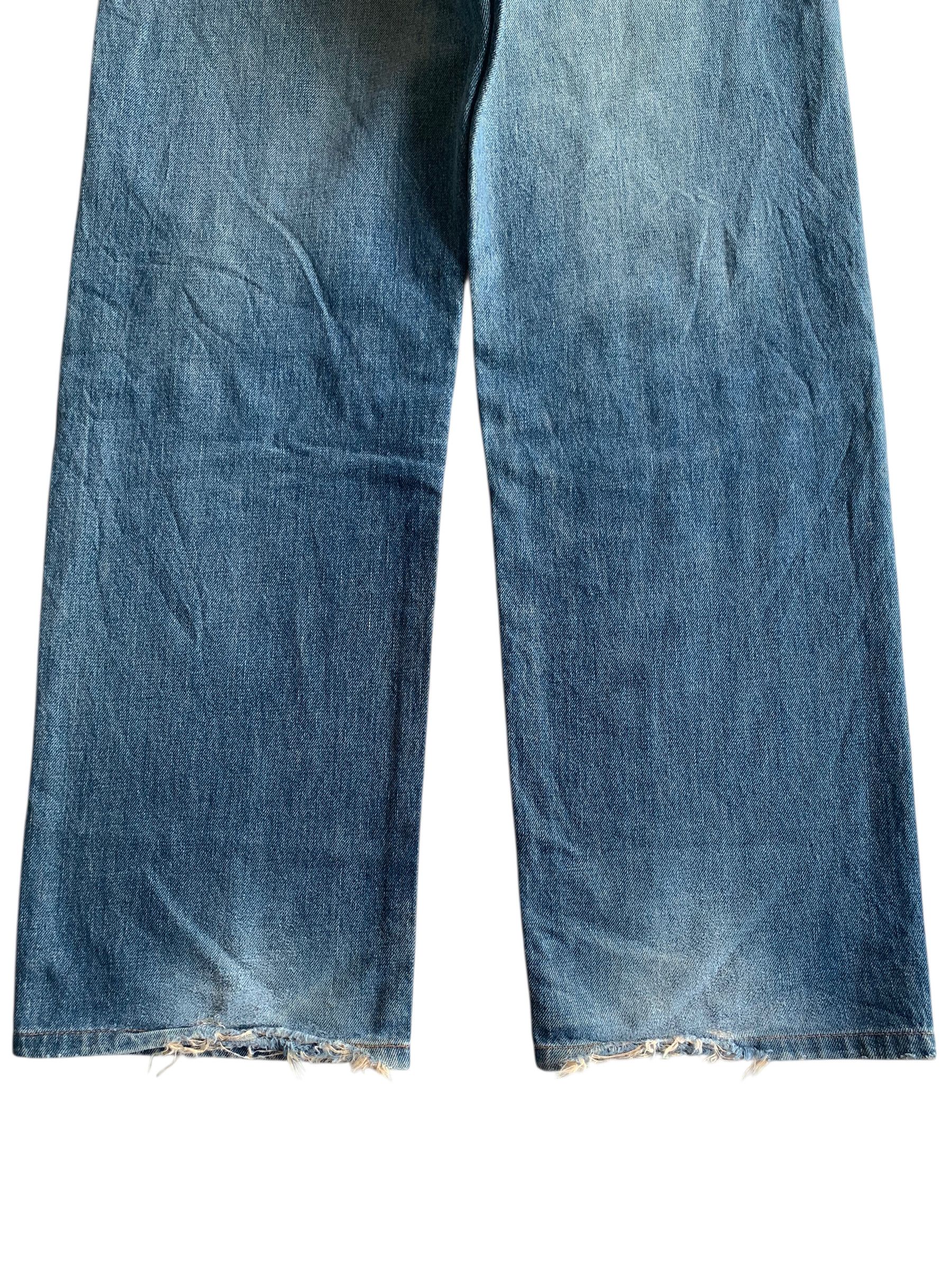 Edwin VTG EDWIN 505X SELVEDGE BAGGY FADED&RUSTY DISTRESSED DENIM Size US 31 - 11 Thumbnail