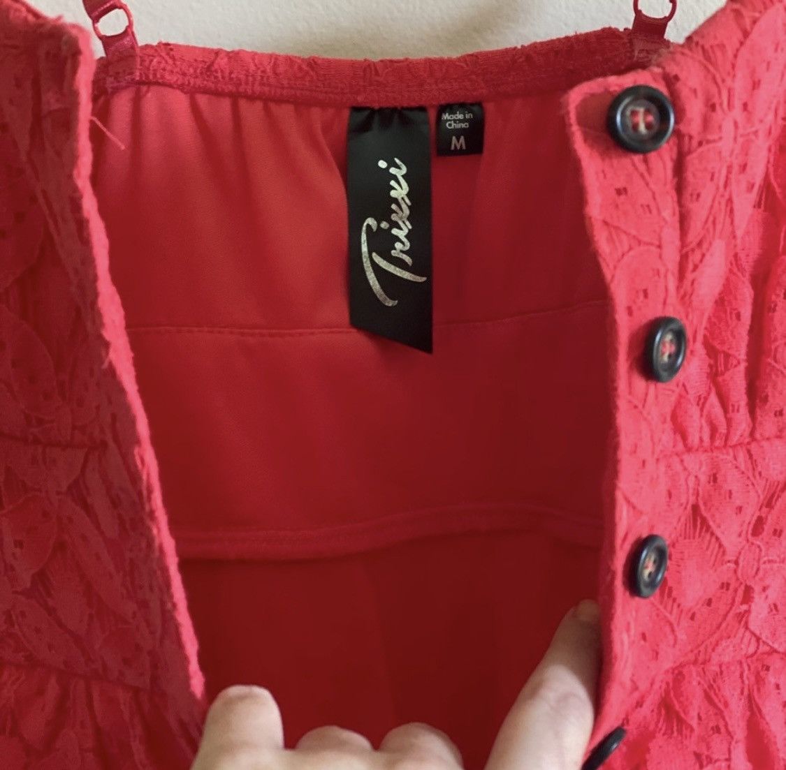 Other TRIXXI CORAL LACE EMBROIDERED BUTTON UP MINI DRESS Size M / US 6-8 / IT 42-44 - 9 Thumbnail