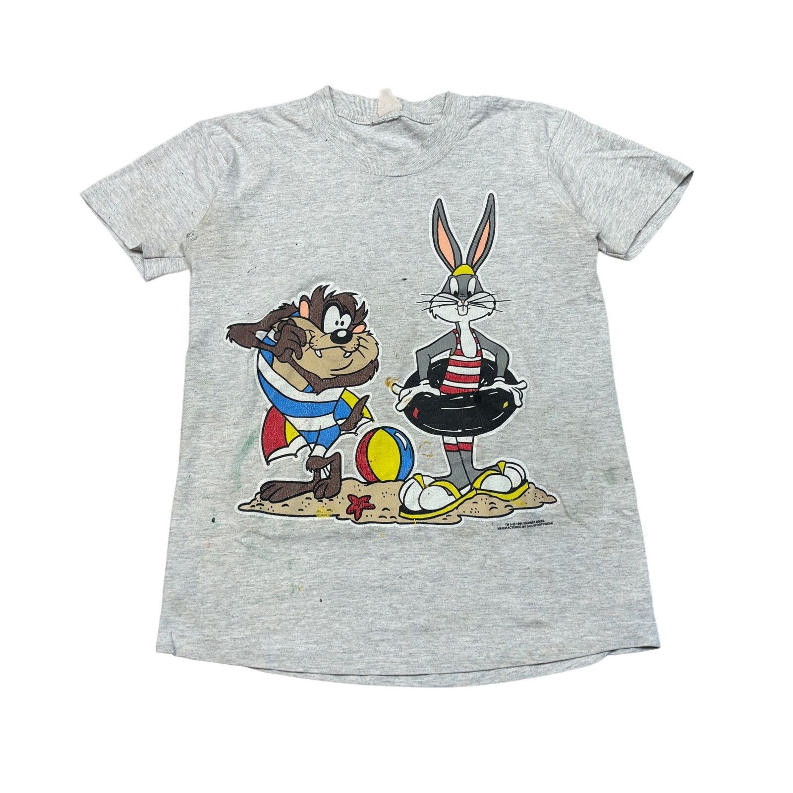 Vintage × Warner Bros VTG 90s Sun Sportswear Bugs Tazmanian Devil Beach Shirt XS Size XS / US 0-2 / IT 36-38 - 1 Thumbnail