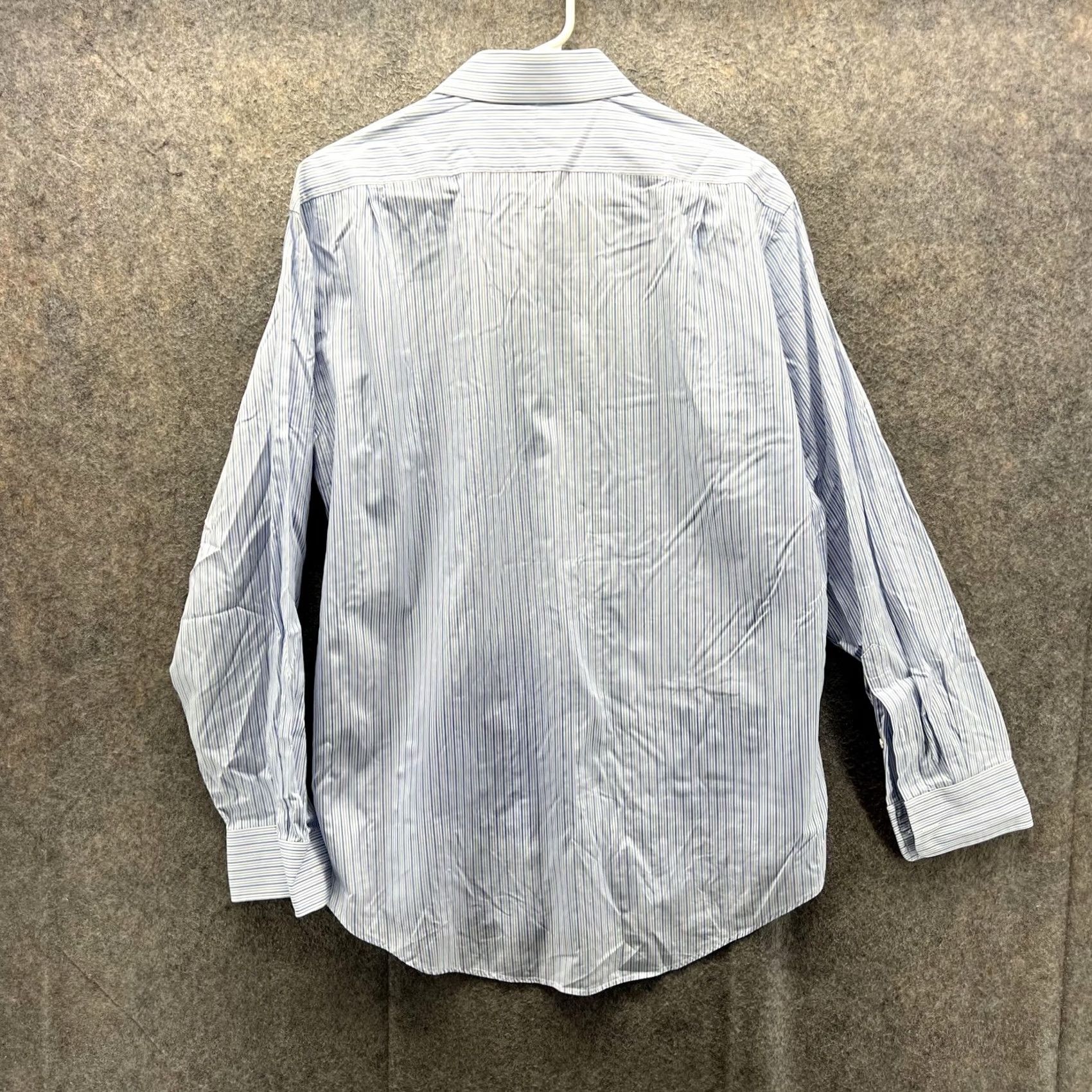 Vineyard Vines Vineyard Vines Shirt Mens 16 34 Blue Stripe Button Front Dress Cotton Long Shirt Mens 16 34 Blue Stripe Size 42R - 2 Thumbnail