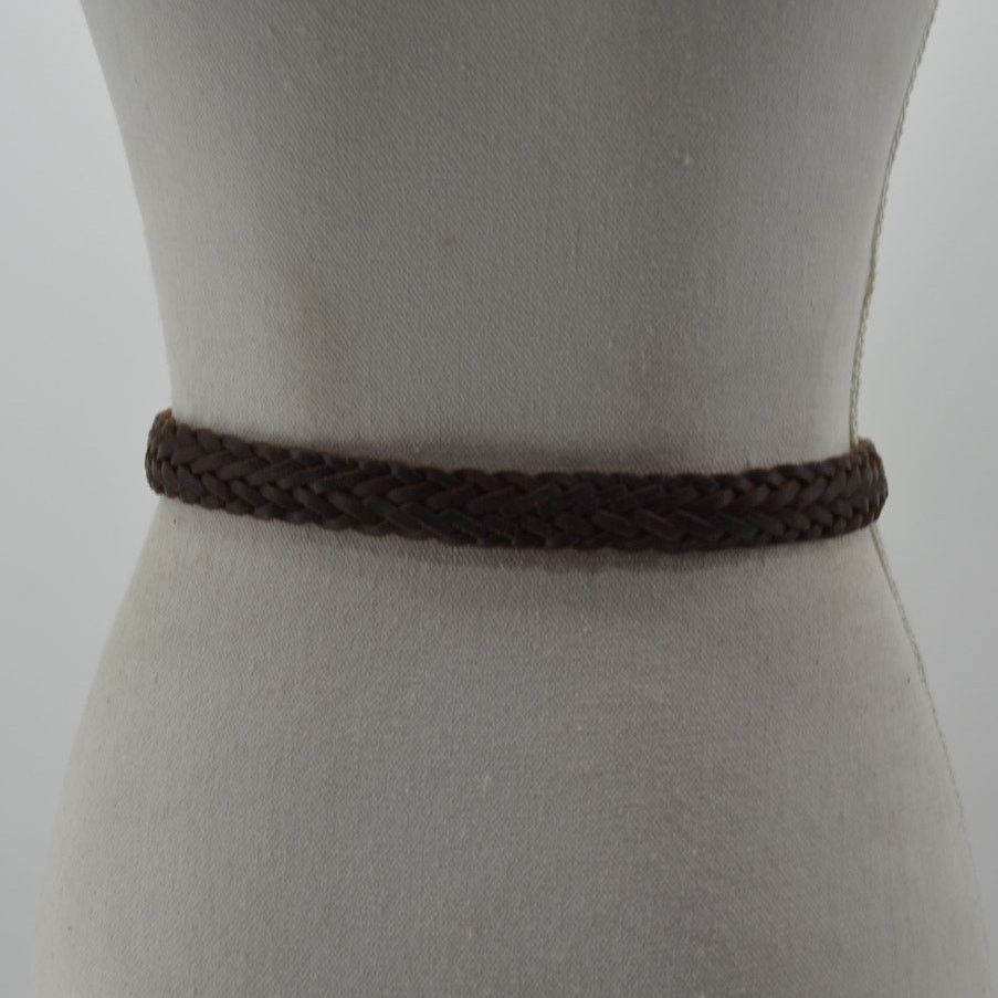 Other Jesse Alaniam Belt Braided Brown Leather Brass Buckle Size M Size ONE SIZE - 8 Thumbnail