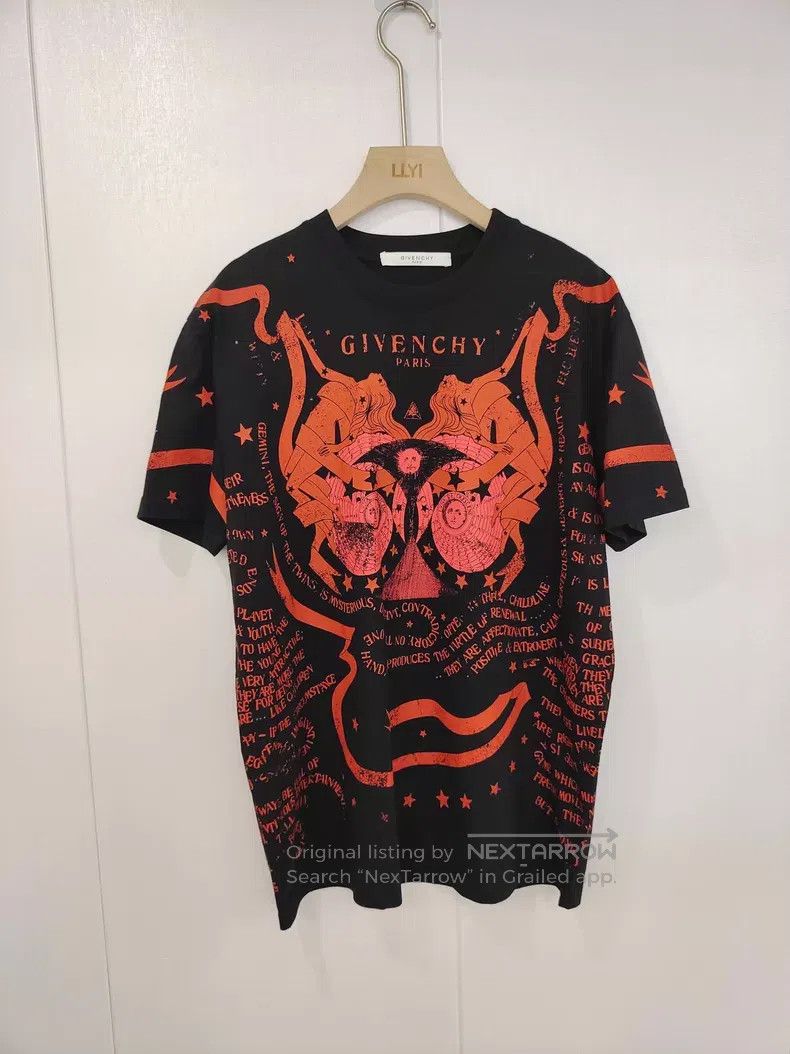 Givenchy Givenchy Black T-Shirt with Red Owl Print Size US XS / EU 42 / 0 - 1 Thumbnail