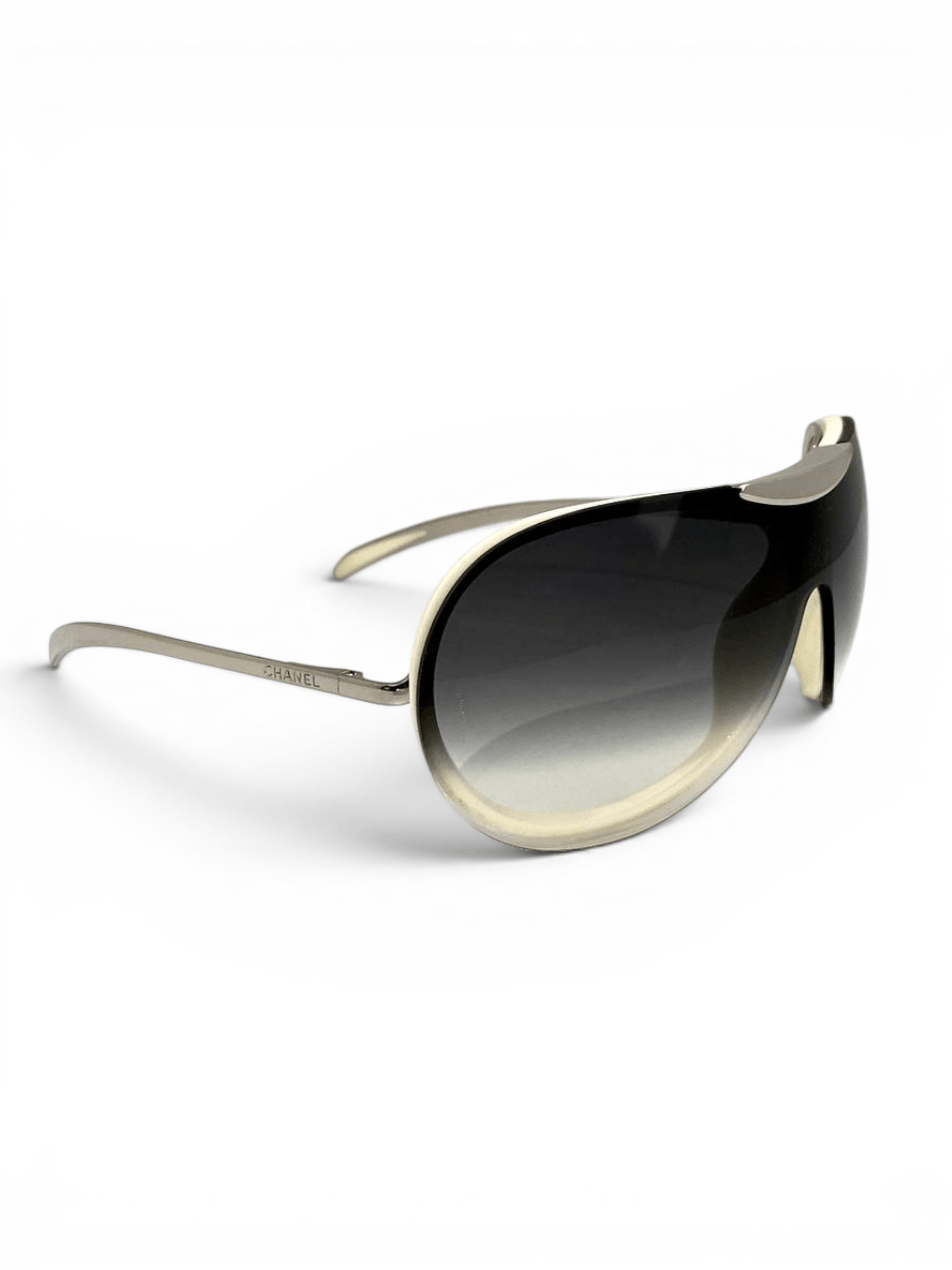 Chanel Chanel CC Logo Aviator Gradient Tint Shield Sunglasses Y2K Size ONE SIZE - 5 Thumbnail