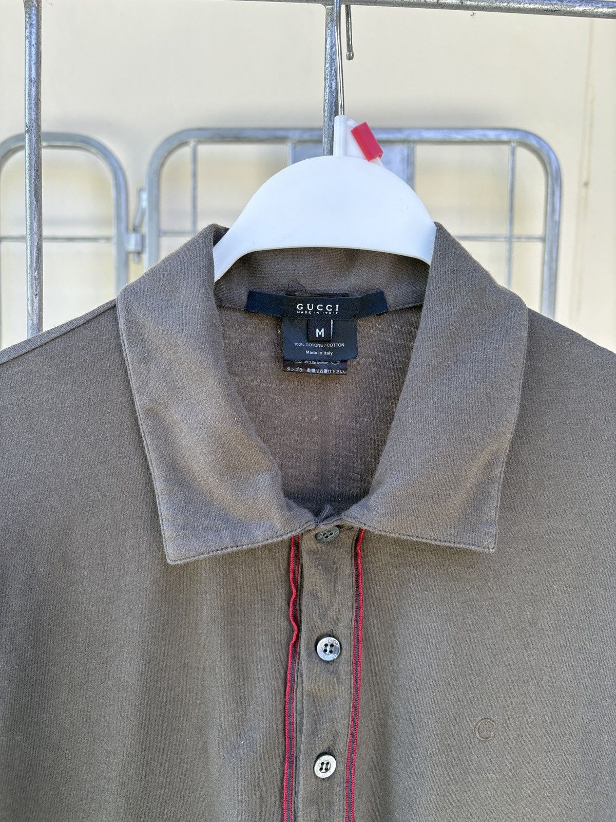 Gucci Gucci olive green polo shirt Size US M / EU 48-50 / 2 - 2 Thumbnail