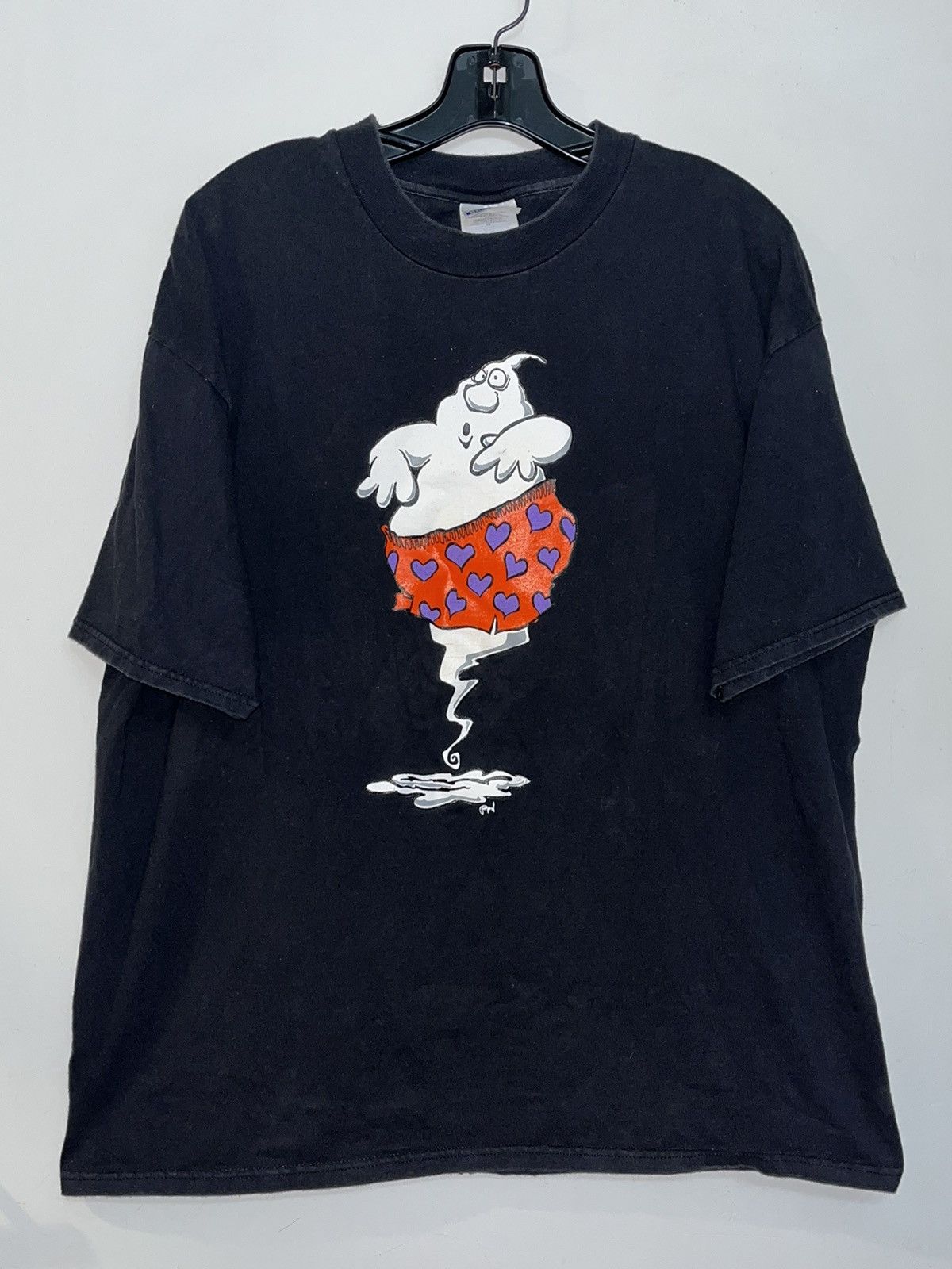 Vintage Crazy 90’s Faded Thrashed ERD Baggy Skater Funny Ghost Tee Size US XL / EU 56 / 4 - 1 Thumbnail