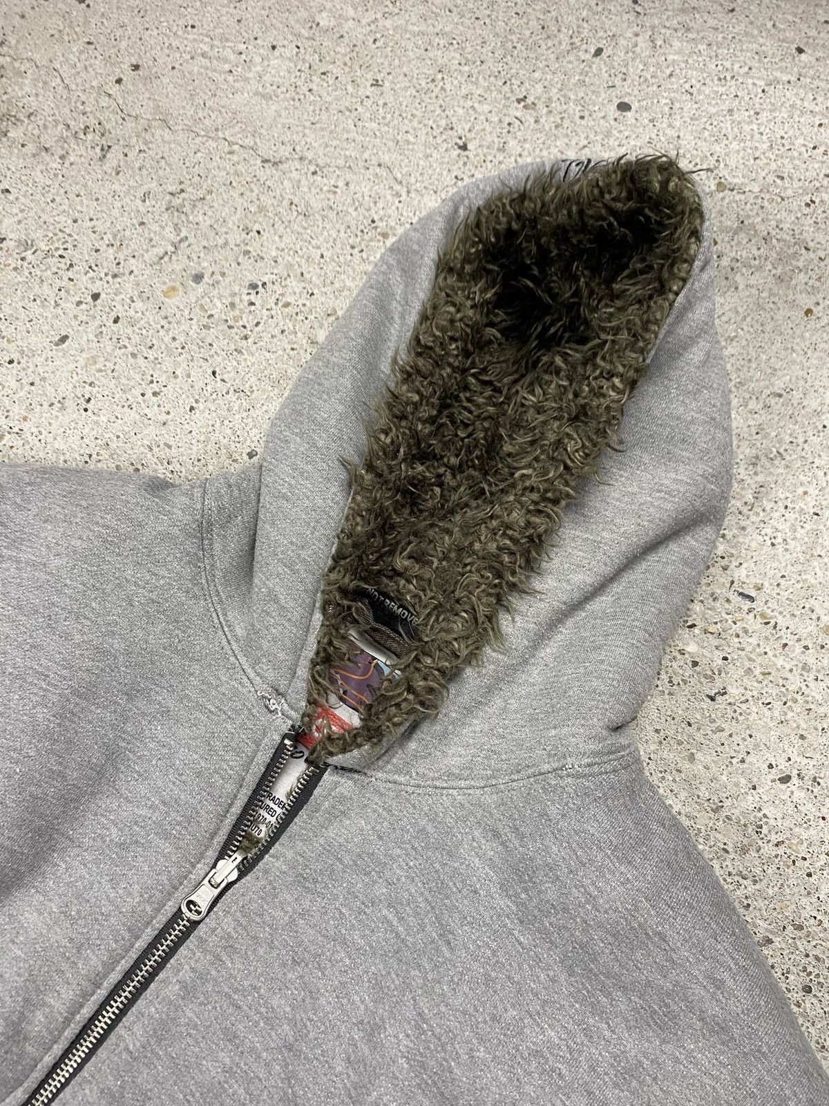 Japanese Brand Vintage hoodie bomber grey japan faux fur avant garde Size US L / EU 52-54 / 3 - 9 Thumbnail