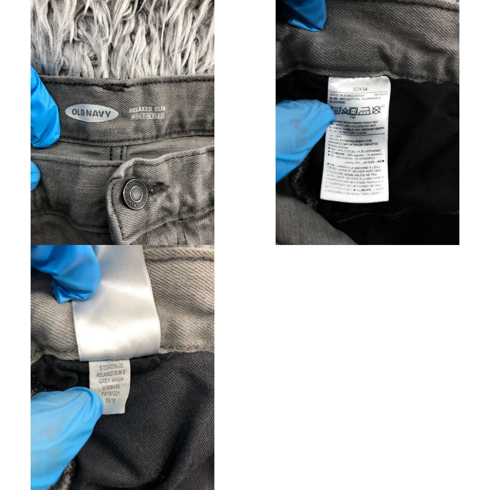 Old Navy Old Navy Jeans Mens Slim Straight 32x34 Mid Rise Gray Denim 5-Pocket Size US 32 / EU 48 - 8 Thumbnail