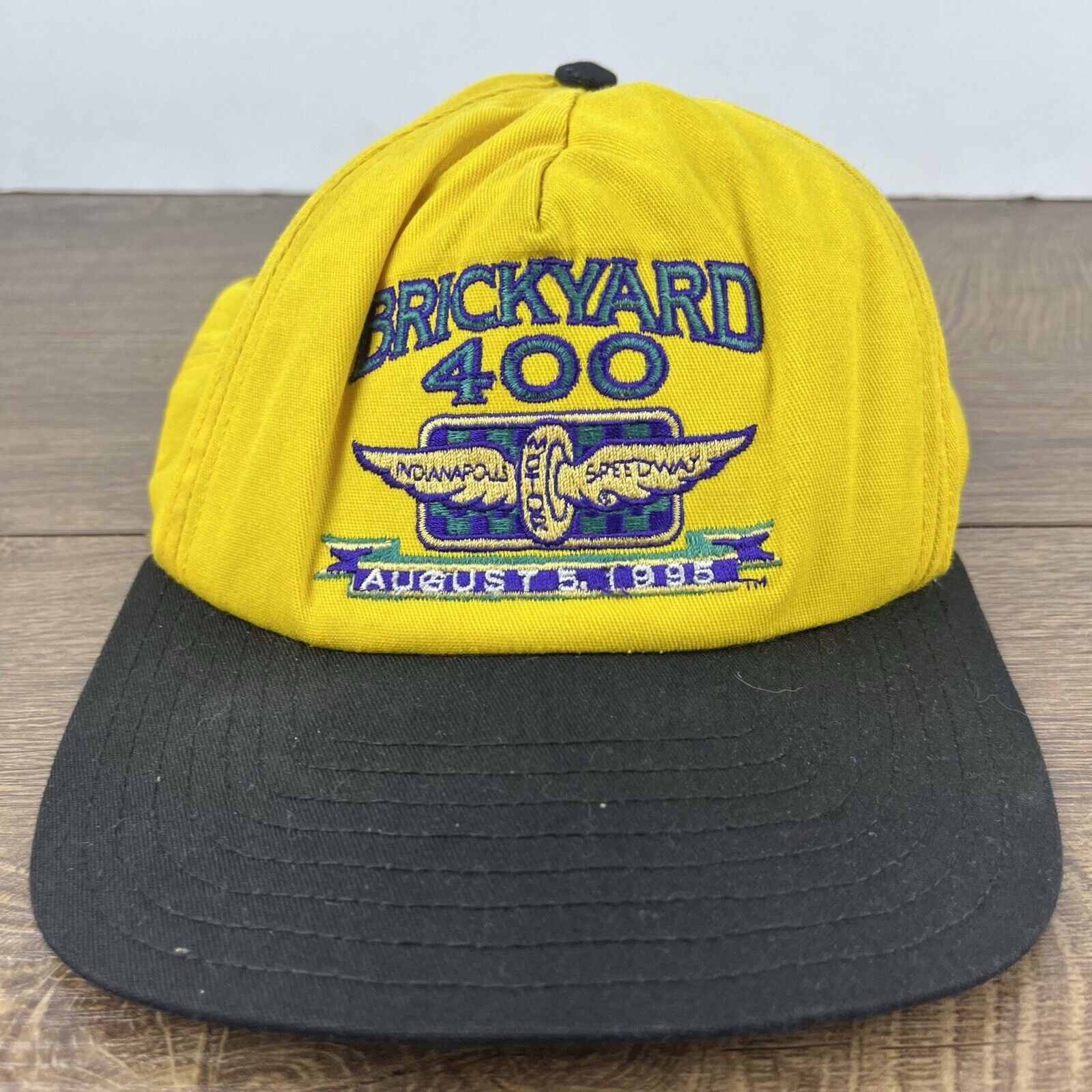 Other Brickyard 400 Hat 1995 Hat Yellow Cap Adjustable Yellow Adul Size ONE SIZE - 3 Thumbnail
