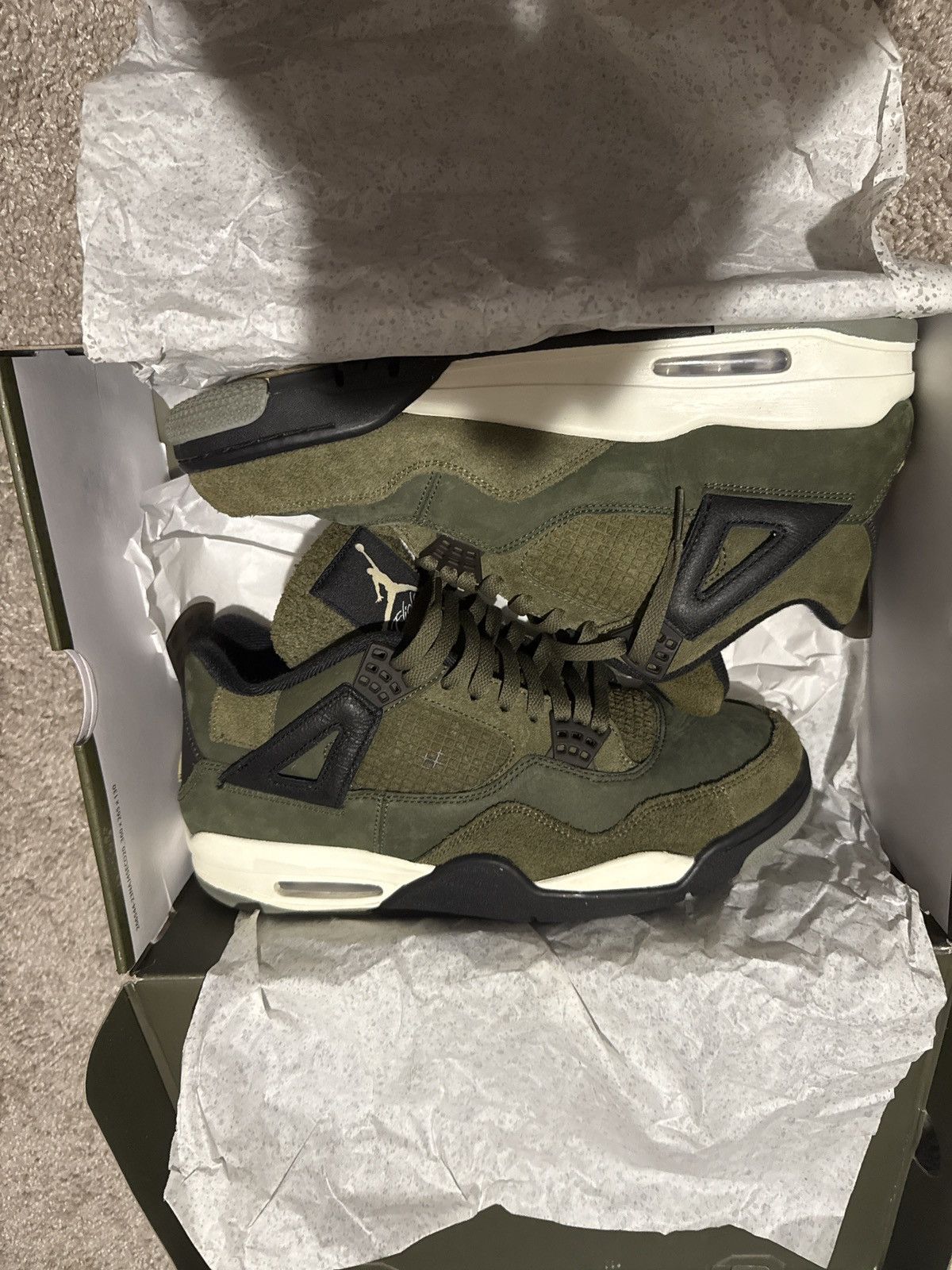 Jordan Brand Air Jordan 4 Retro SE Craft ‘Olive’ Size US 12 / EU 45 - 4 Thumbnail