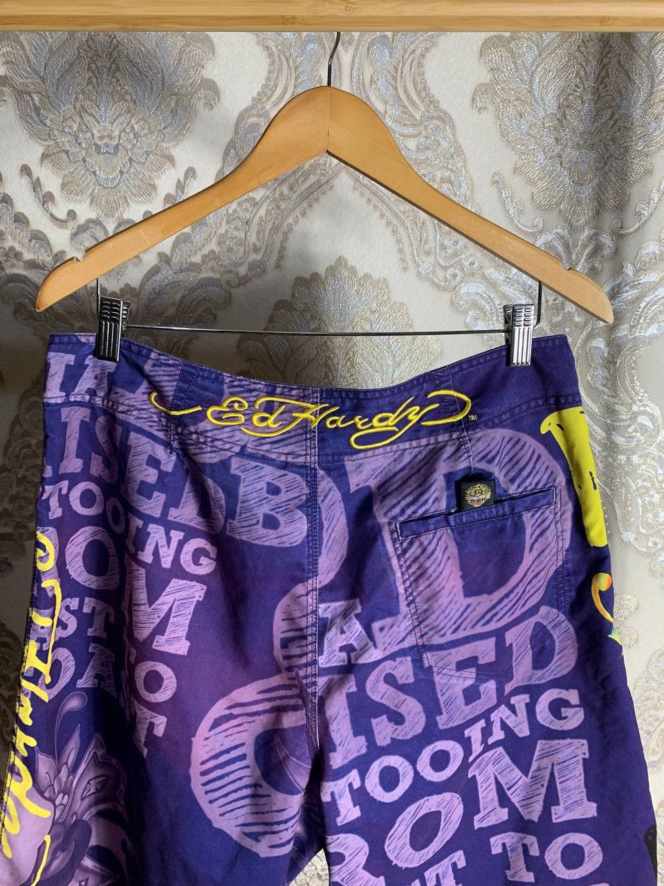 Ed Hardy × Vintage VERY RARE ED HARDY BY CHRISTIAN AUDIGIER SHORTS JAPAN STYLE Size US 34 / EU 50 - 7 Thumbnail