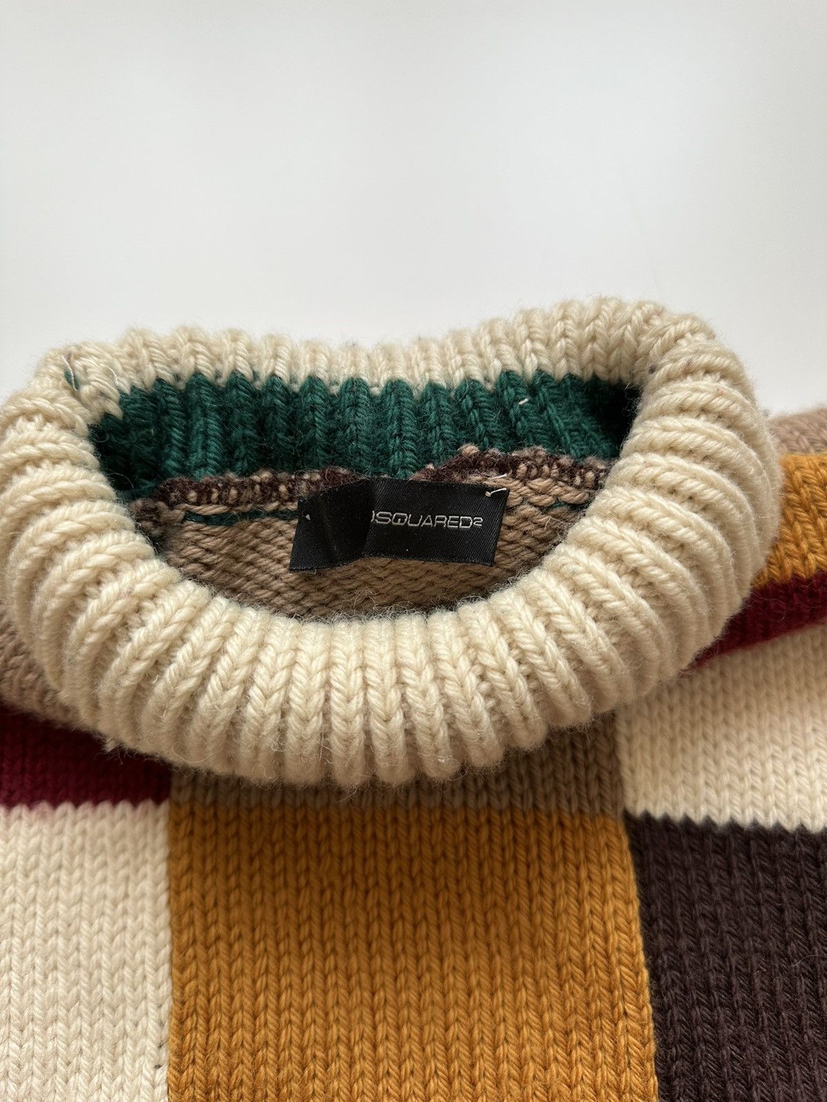 Dsquared2 Dsquared2 F/W 2001-02 Check Wool Turtleneck Sweater Size US XL / EU 56 / 4 - 7 Thumbnail