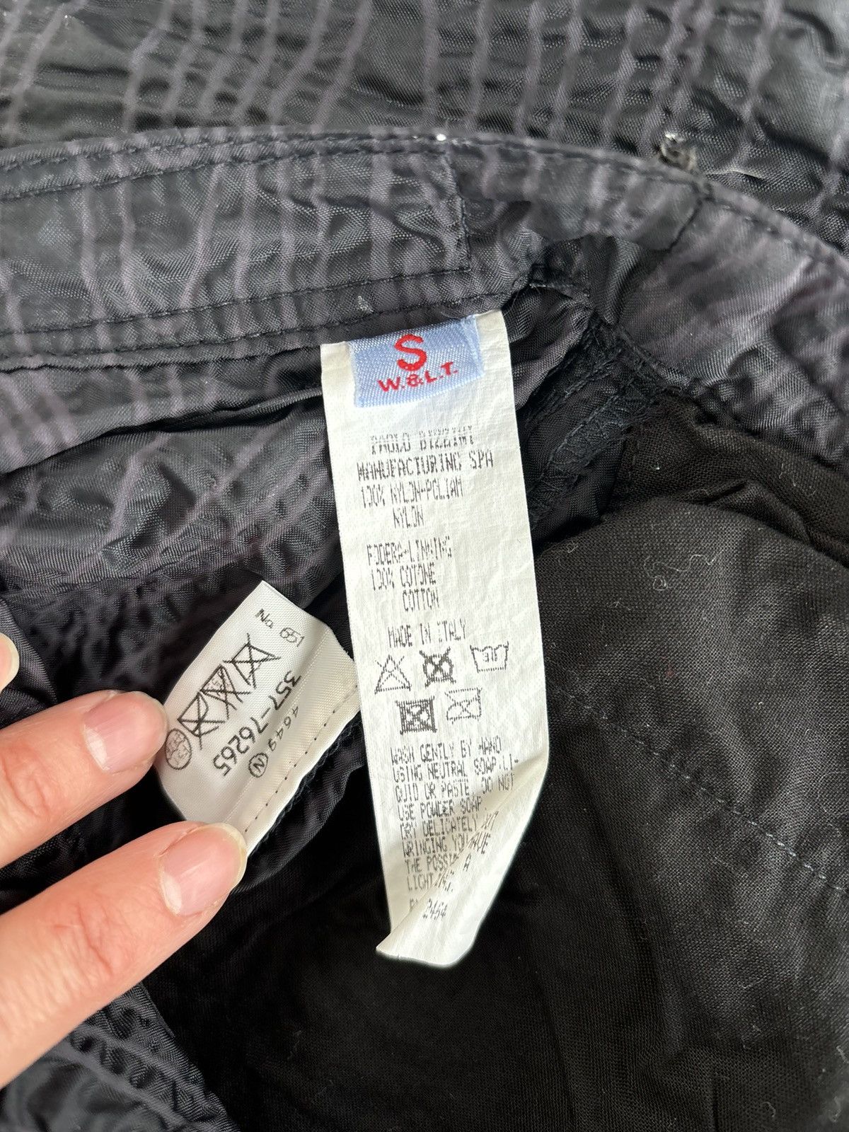 W&LT × Walter Van Beirendonck 90s W&LT Reptile Print embossed nylon pants. Size 29" - 6 Thumbnail