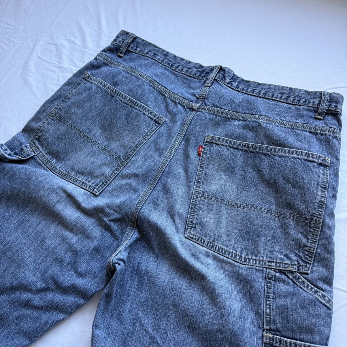 Levi's Vintage Levi’s Carpenter Denim Shorts Jorts Washed 40 Size US 40 / EU 56 - 5 Thumbnail