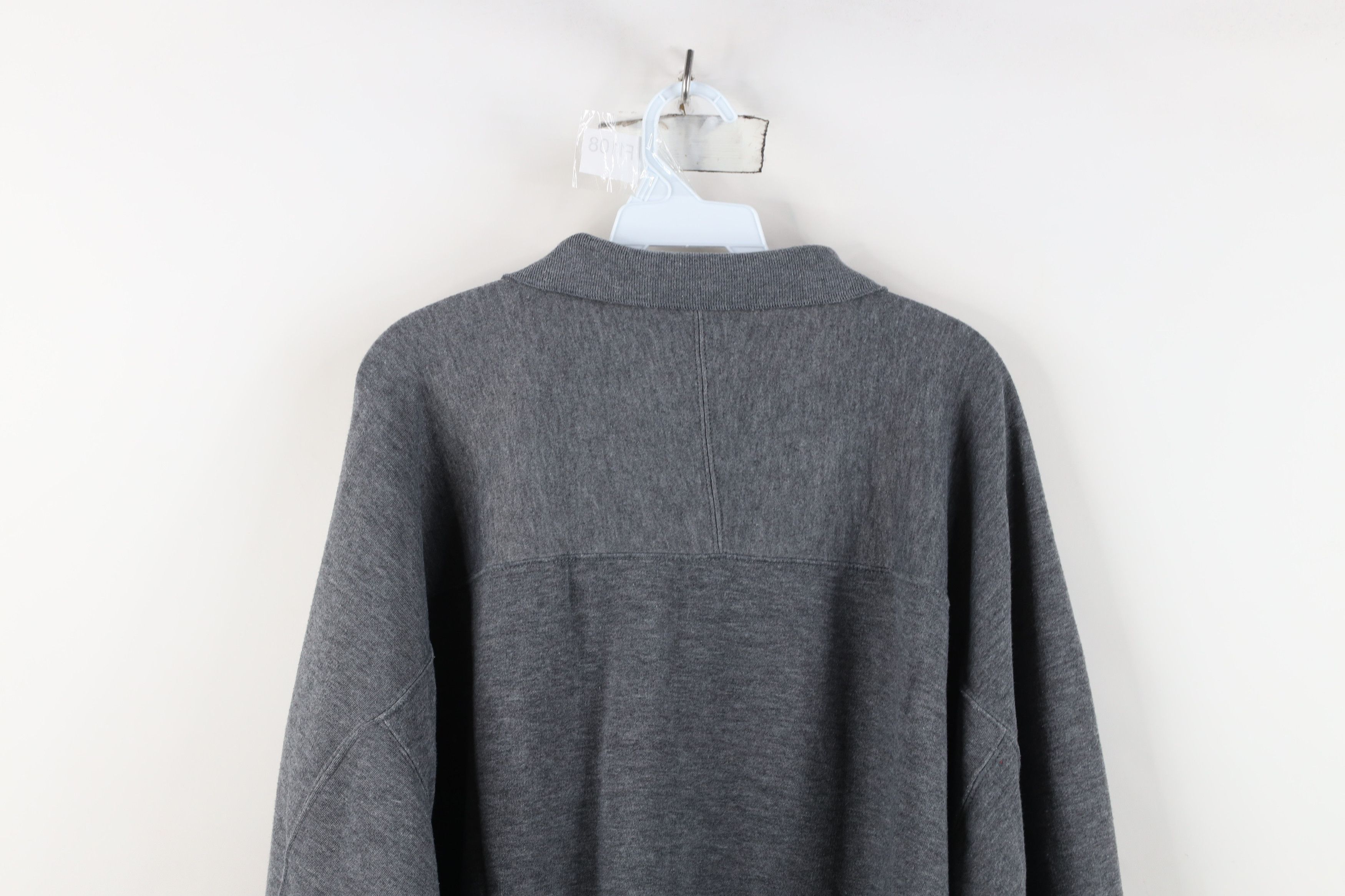 Vintage Vintage 90s Streetwear Collared Pullover Sweatshirt Gray Size US XXL / EU 58 / 5 - 10 Thumbnail