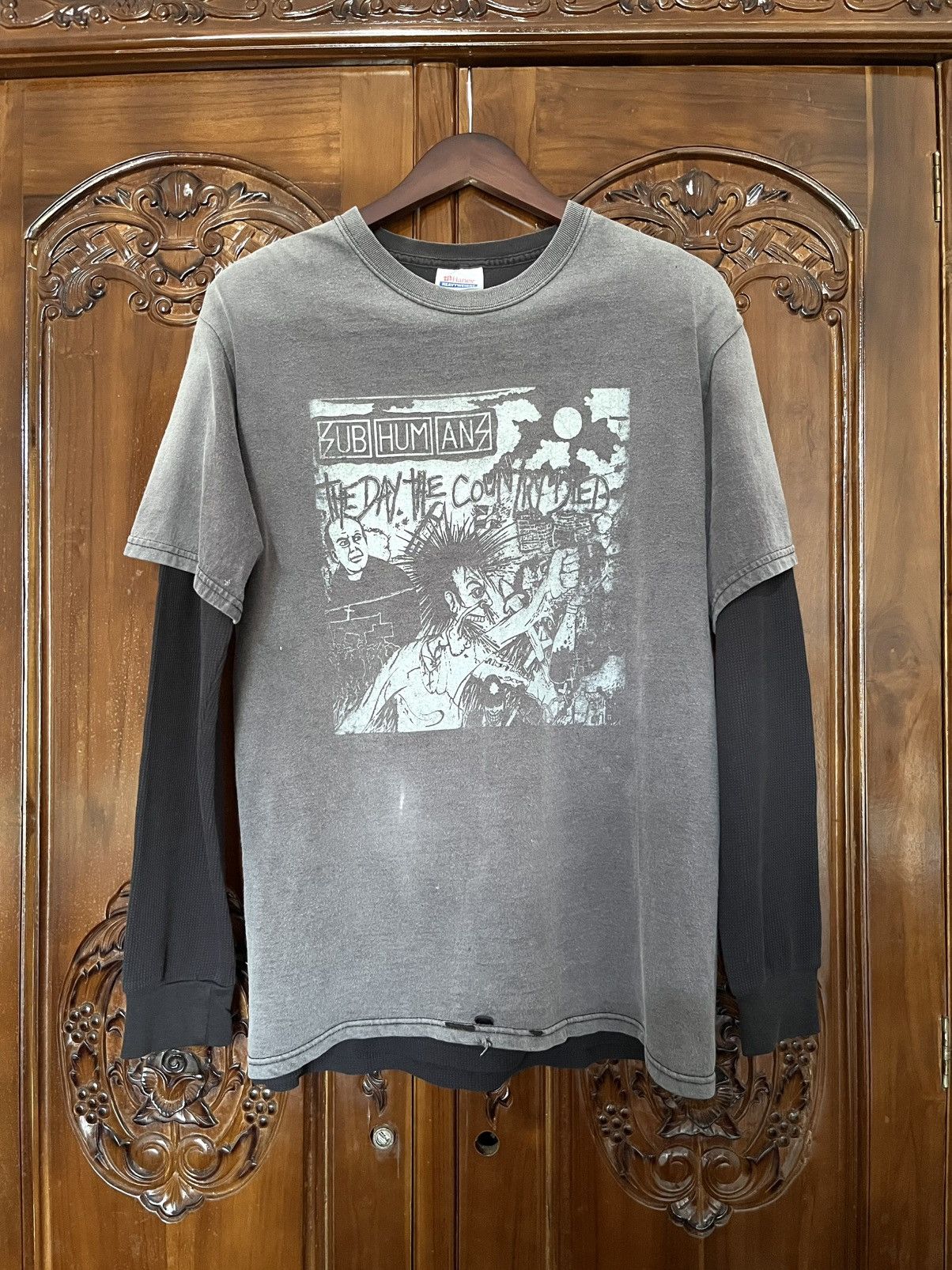 Band Tees Vintage Thrashed Subhumans Punk Band Tees Size US M / EU 48-50 / 2 - 1 Thumbnail