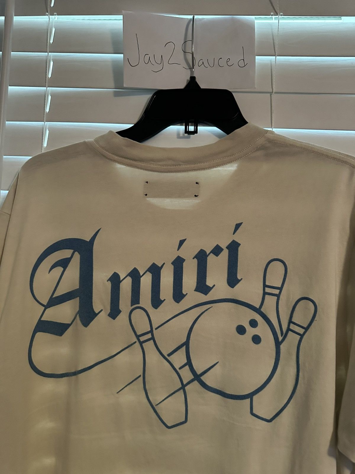 Amiri Beige Amiri Bowling Tee Size US L / EU 52-54 / 3 - 8 Thumbnail