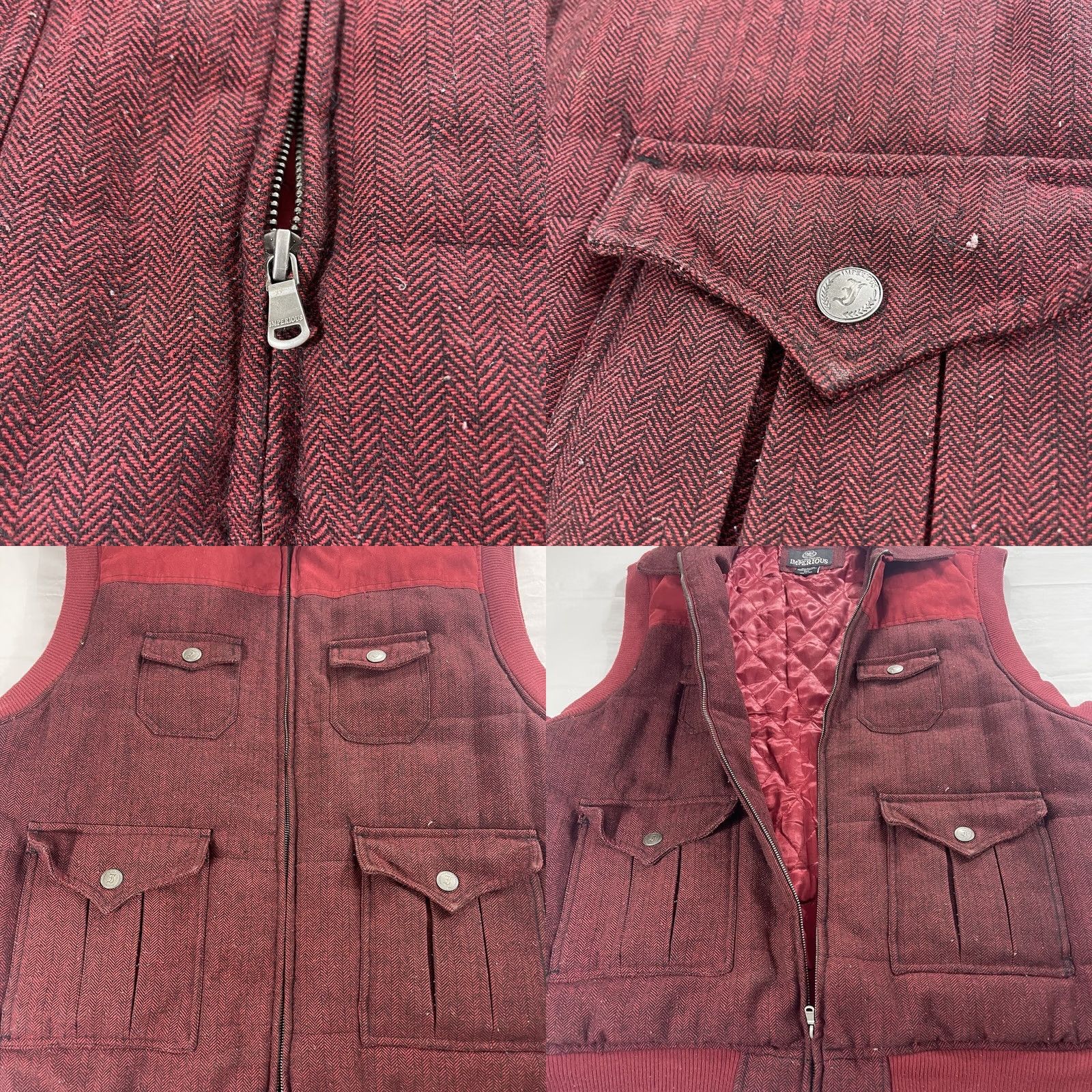 Vintage VINTAGE Imperious 2XL Vest Full Zip Quilted Lining Red Maroon Shirt Mens Size US XXL / EU 58 / 5 - 8 Thumbnail
