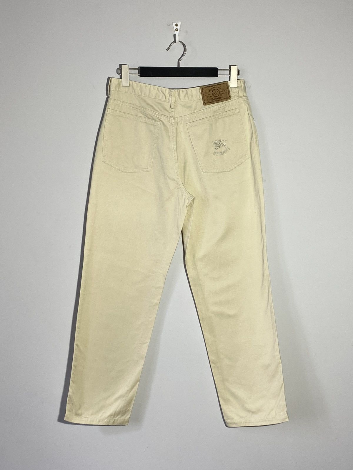Burberry Vintage 90s Burberry’s Jeans Rare Beige Straight Pants Size US 31 - 2 Thumbnail