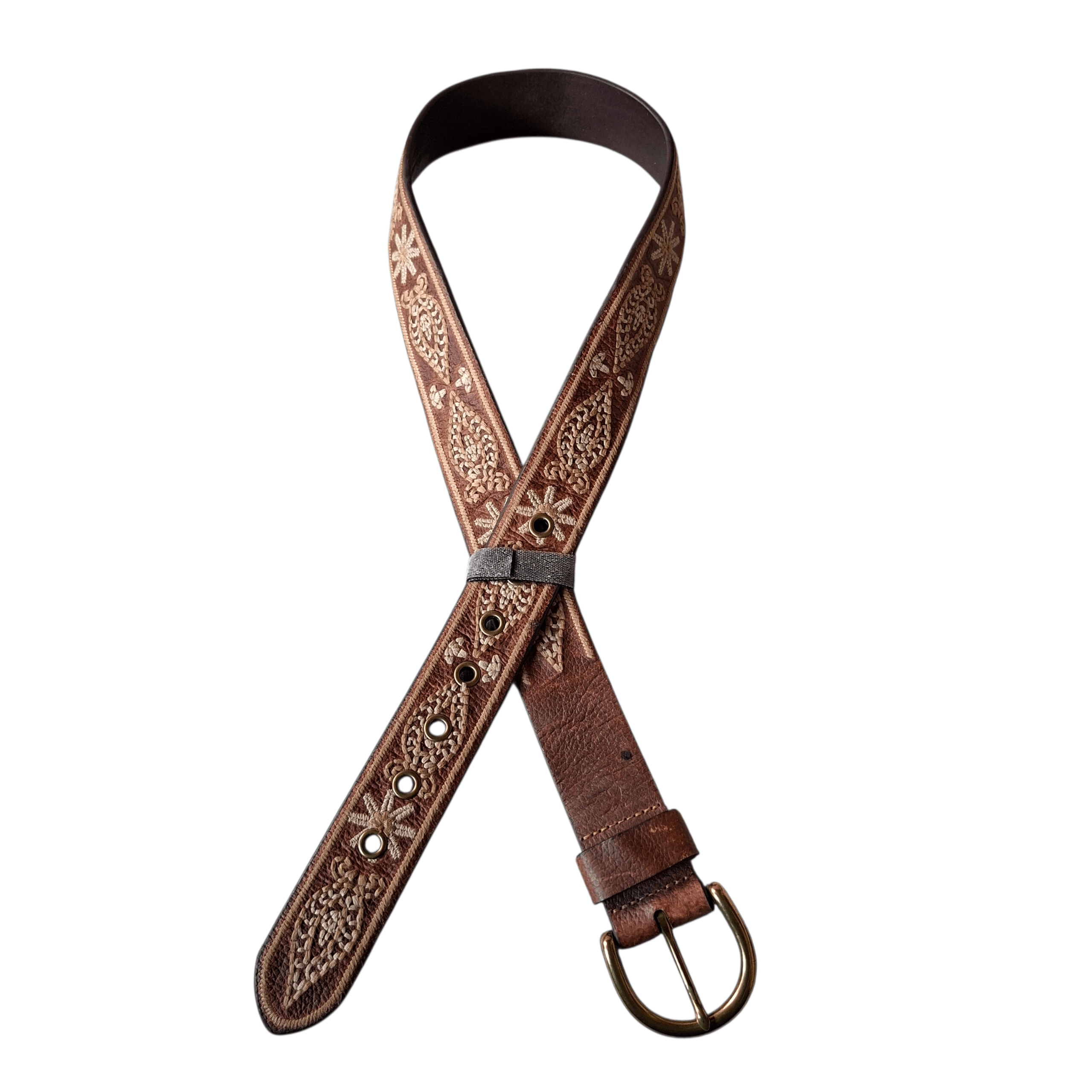 🧵 Eddie baur solid brass embroidery navajo leather belt