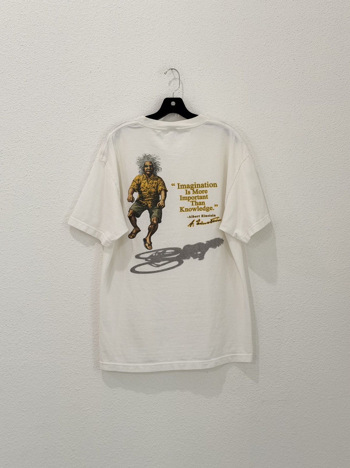 Vintage Vintage 90s Albert Einstein Imagination Quote Graphic Tee L Size US L / EU 52-54 / 3 - 1 Thumbnail