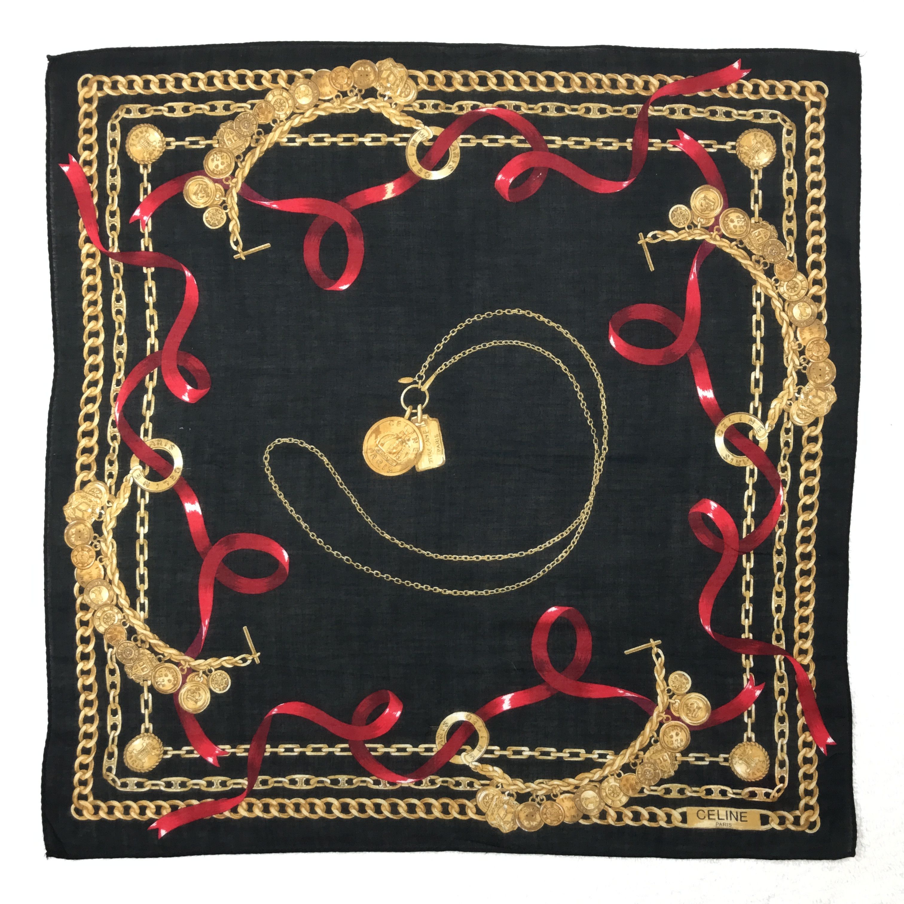 Celine × Vintage Vintage Celine Bandana Neckerchief Handkerchief Size ONE SIZE - 1 Thumbnail