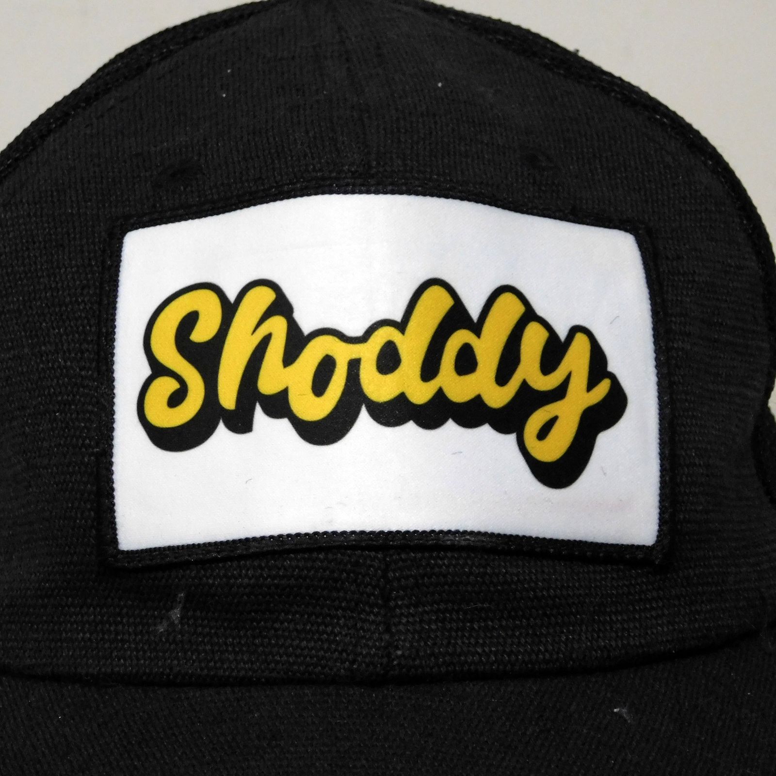 Other Shoddy Brand Trucker Hat Mesh Back Black Yellow Logo Patch Size ONE SIZE - 2 Thumbnail
