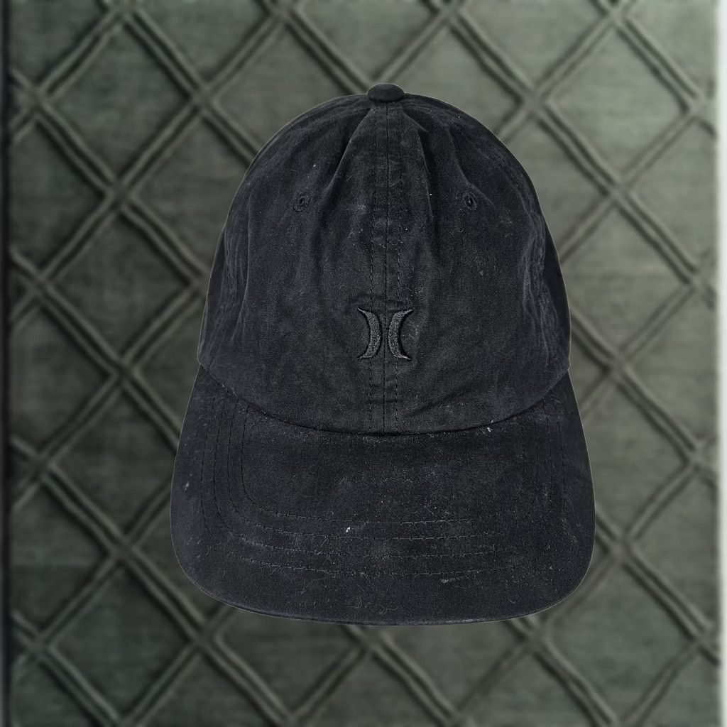 Hurley Hurley Baseball Hat Mens One Size Black Adjustable Yupoong Classics Y2K Cotton Nylon Solid Casual Cap Size ONE SIZE - 1 Thumbnail