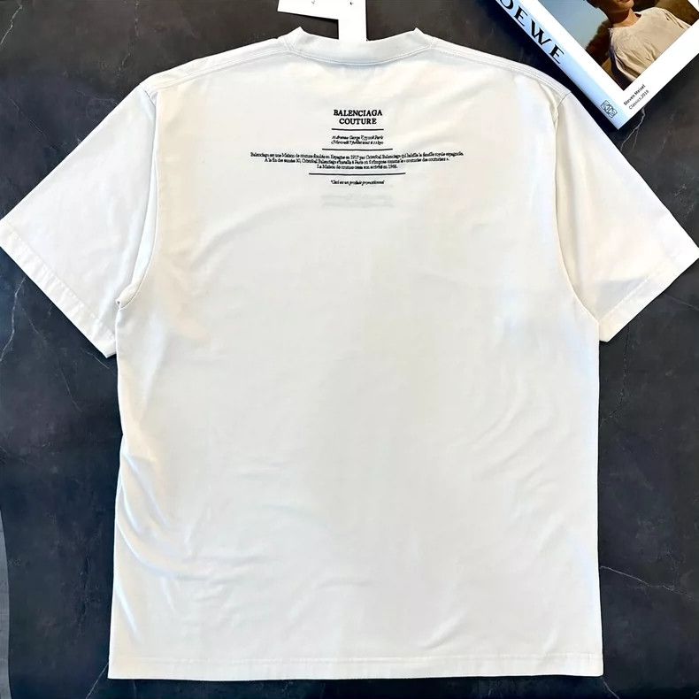 Balenciaga Balenciaga White letter short sleeve Size US XXS / EU 40 - 2 Thumbnail