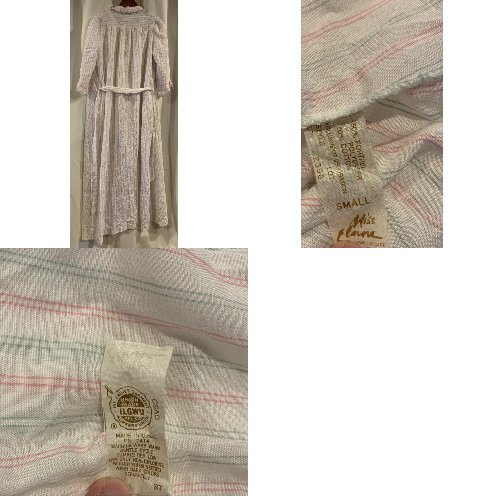 Vintage VINTAGE Miss Elaine Set Long Nightgown & Robe Size Small Pink 1960s Glamorous Womens Nightwear Shes? Size ONE SIZE - 8 Thumbnail