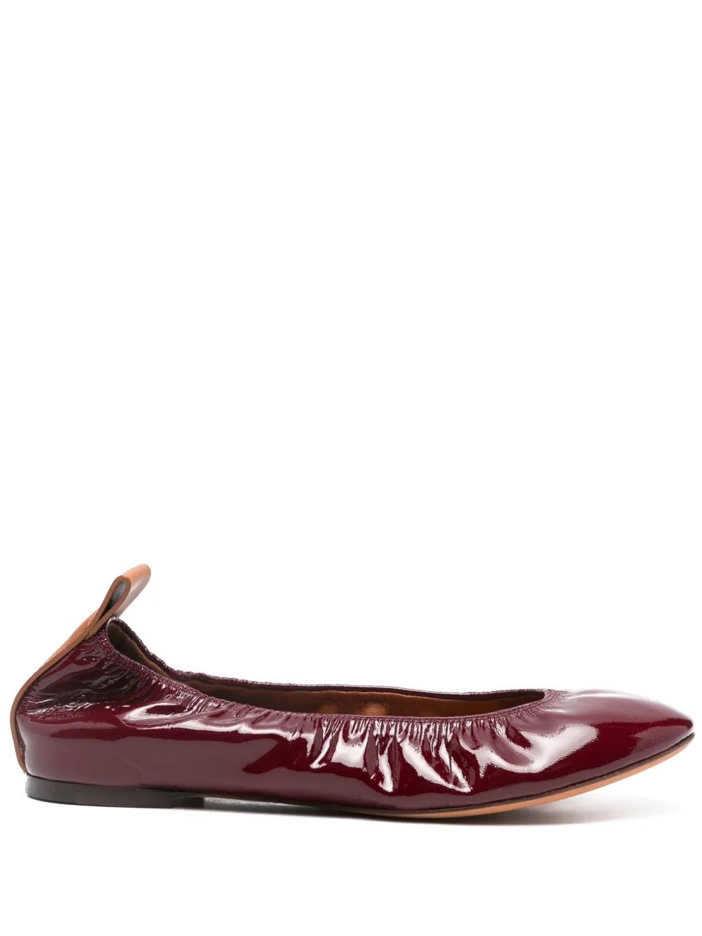 Lanvin o1y0326 Ballet Flats in Burgundy Size US 6 / IT 36 - 1 Thumbnail
