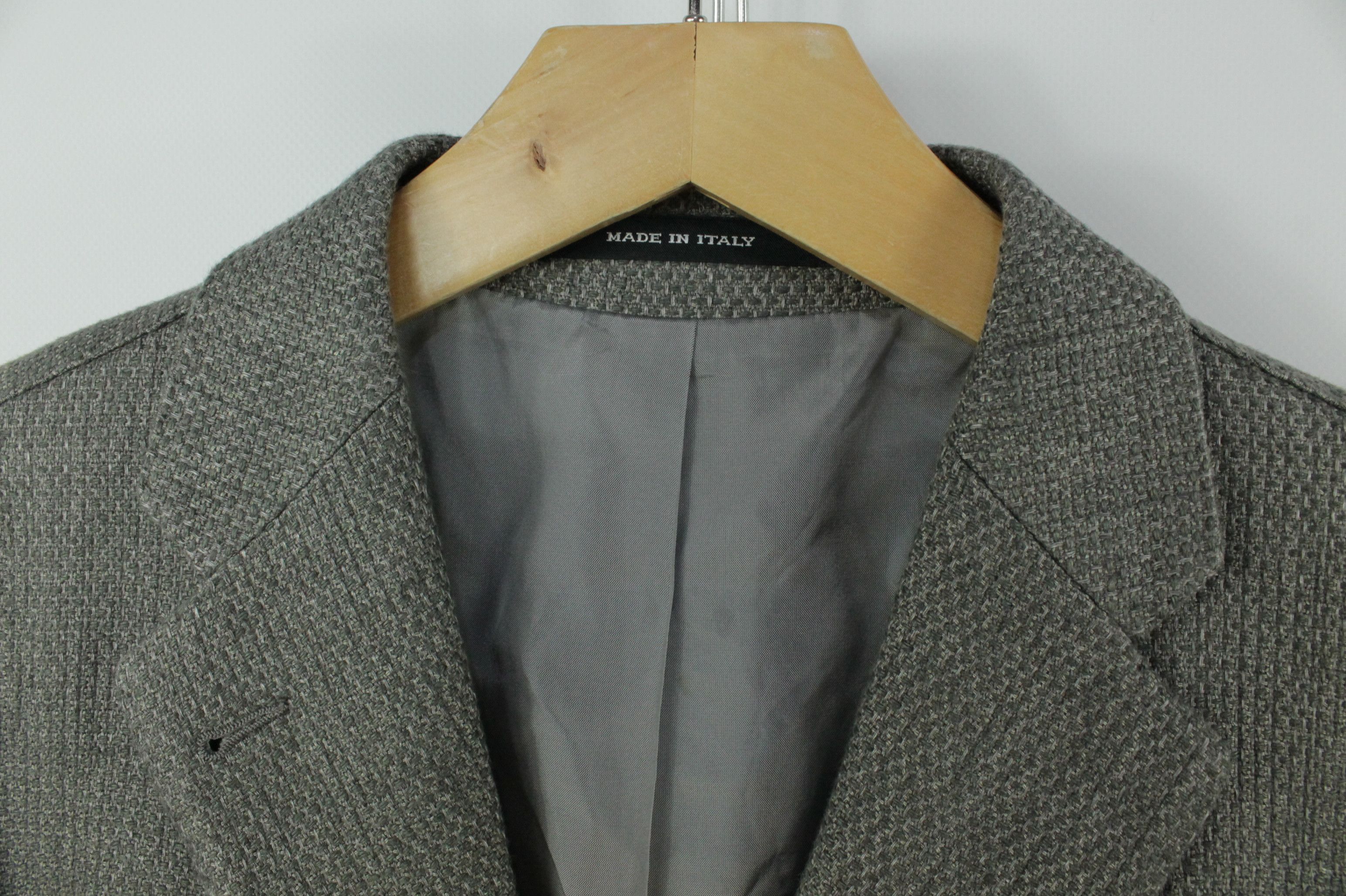 Tagliatore Tagliatore Women's Gray Linen Slim Fit Blazer Jacket Size M / US 6-8 / IT 42-44 - 3 Thumbnail