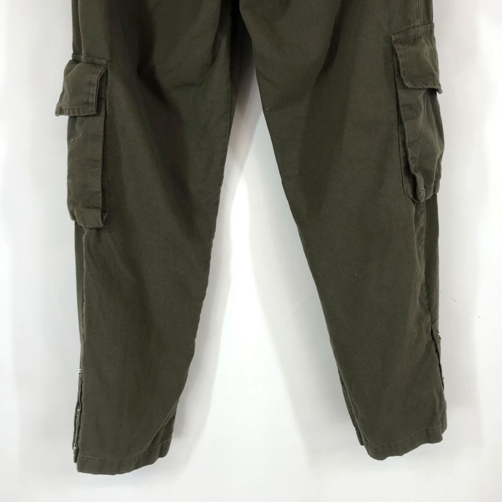 MNML MNML Pants Womens S Green WOMEN PULL CARGO COTTON Size 28" / US 6 / IT 42 - 6 Thumbnail