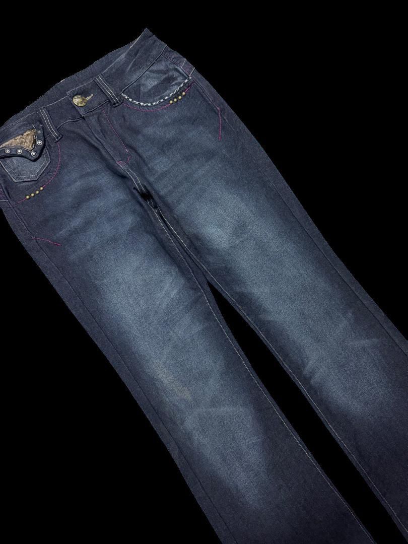 Japanese Brand FLARED Japanese Mudwash Pocket Split Fur Rare Dark Jeans Size US 29 - 7 Thumbnail
