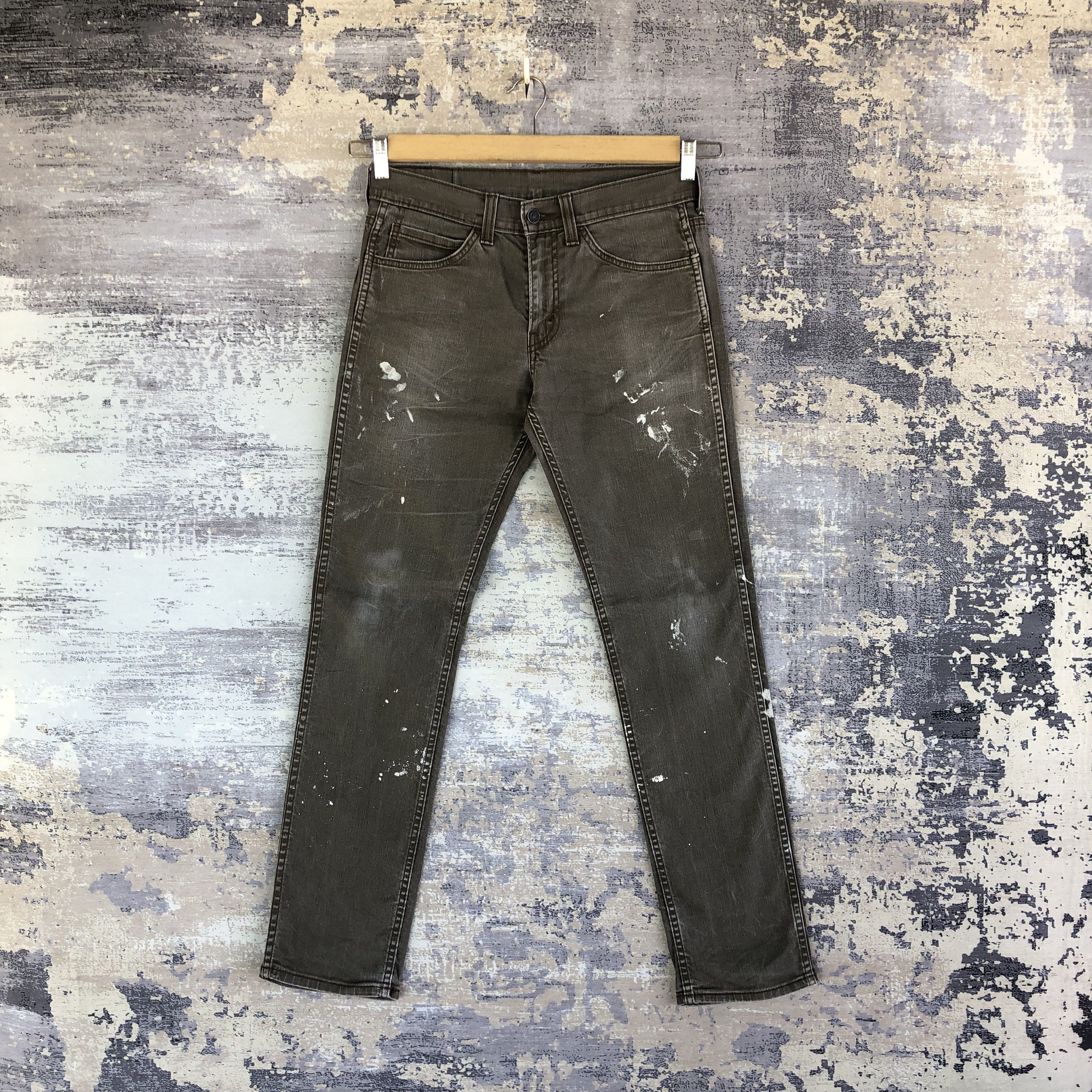 Levi's × Vintage Vintage Faded Black Levis 511 Paint Splatter Ash GrayJeans Size US 30 / EU 46 - 1 Thumbnail