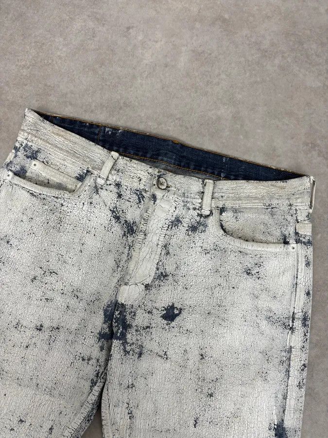 Maison Margiela 2012 Maison Margiela H&M Blue White Painted Denim Jeans Size US 32 / EU 48 - 4 Thumbnail