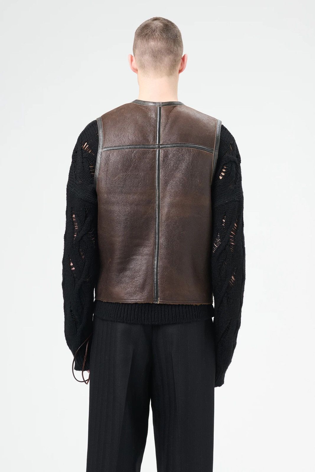 Our Legacy OUR LEGACY REVERSIBLE SHEARLING VEST, Rustic Grain Brown Size US S / EU 44-46 / 1 - 3 Thumbnail