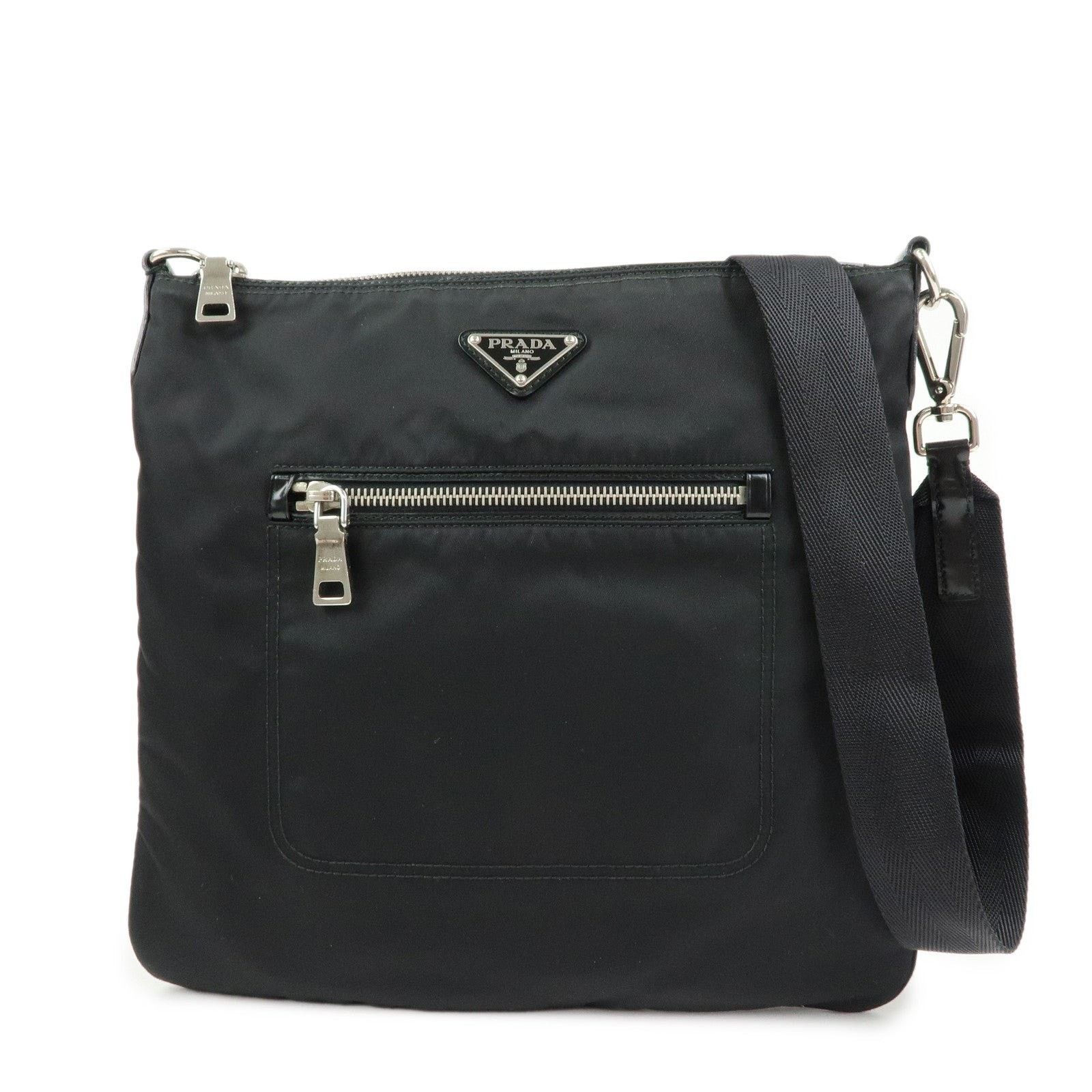 Prada Prada Triangle Logo Nylon Crossbody Bag Black Size ONE SIZE - 1 Thumbnail