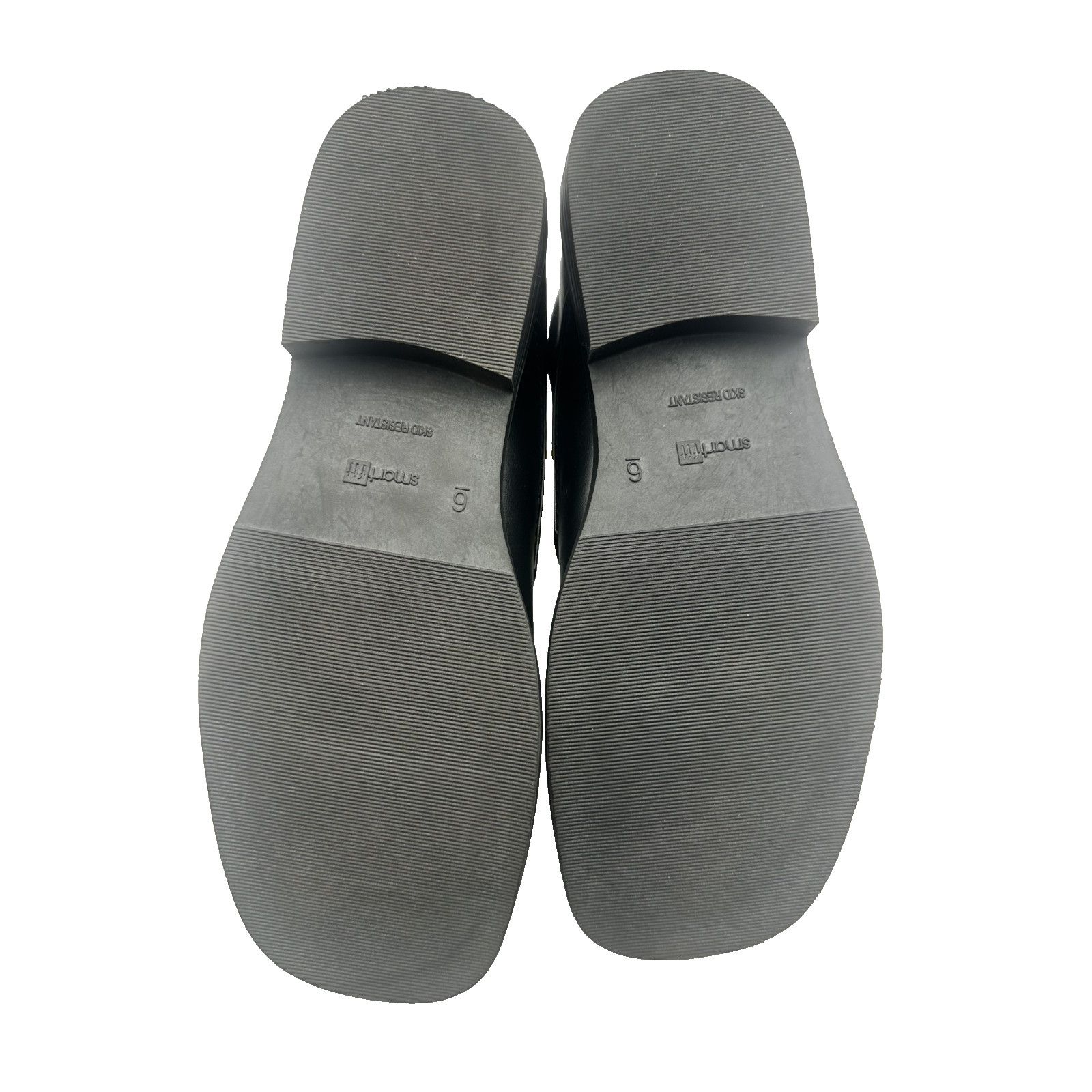 Other Smart Fit Boys Black Easy Slip On Dress Shoes Square Toed Size US 6 / EU 39 - 5 Thumbnail