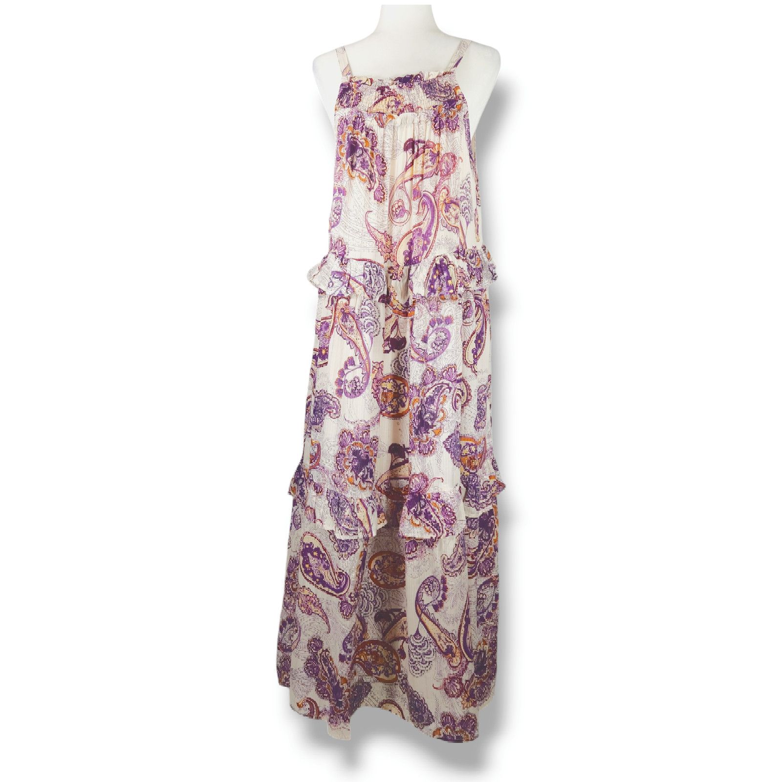 Other Boho Paisley Maxi Dress NWT Cream Purple M Band of the Free Size M / US 6-8 / IT 42-44 - 3 Thumbnail