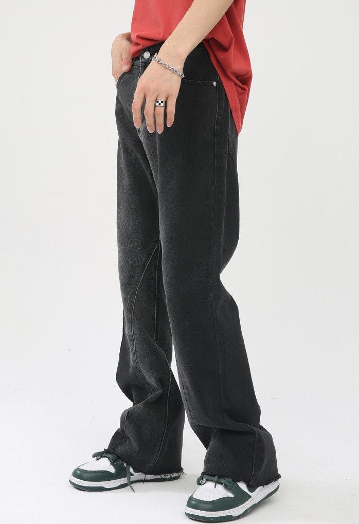 Japanese Brand × Vintage Grey gradient flared straight-leg casual jeans Size US 32 / EU 48 - 4 Thumbnail