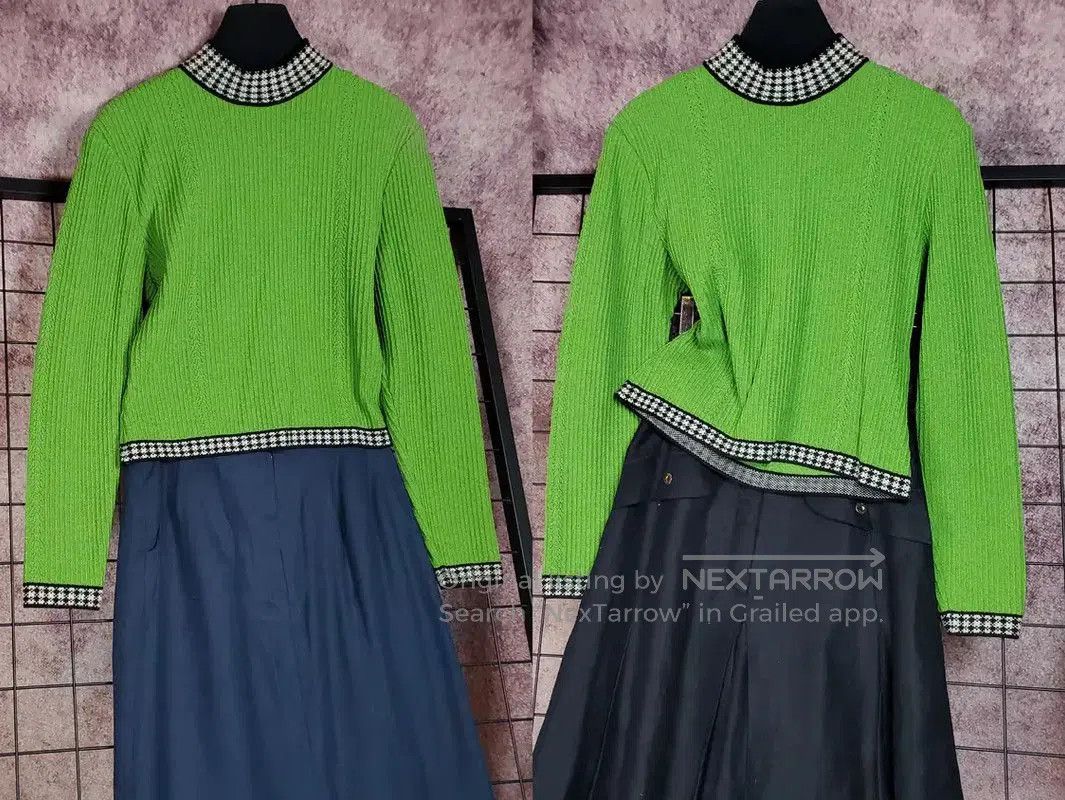 Dior Dior Green Wool-Blend Long Sleeve Top . Size M / US 6-8 / IT 42-44 - 1 Thumbnail