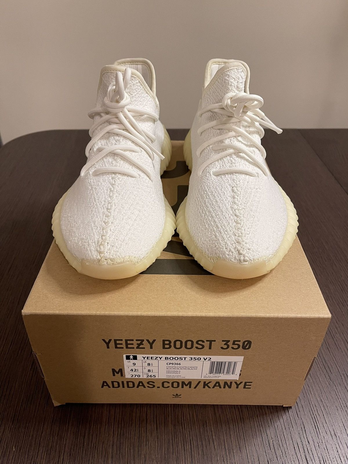 Yeezy adidas Yeezy Boost 350 V2 Cream White/Triple White - Size 9 Size US 9 / EU 42 - 3 Thumbnail