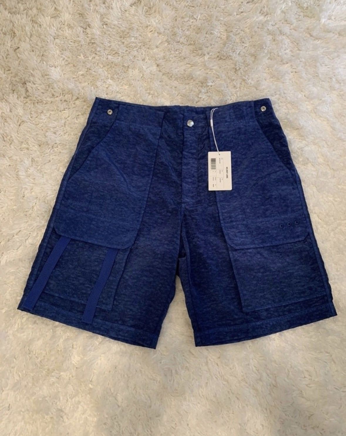 image of Helmut Lang Military Blue Shorts Size 31, Men's