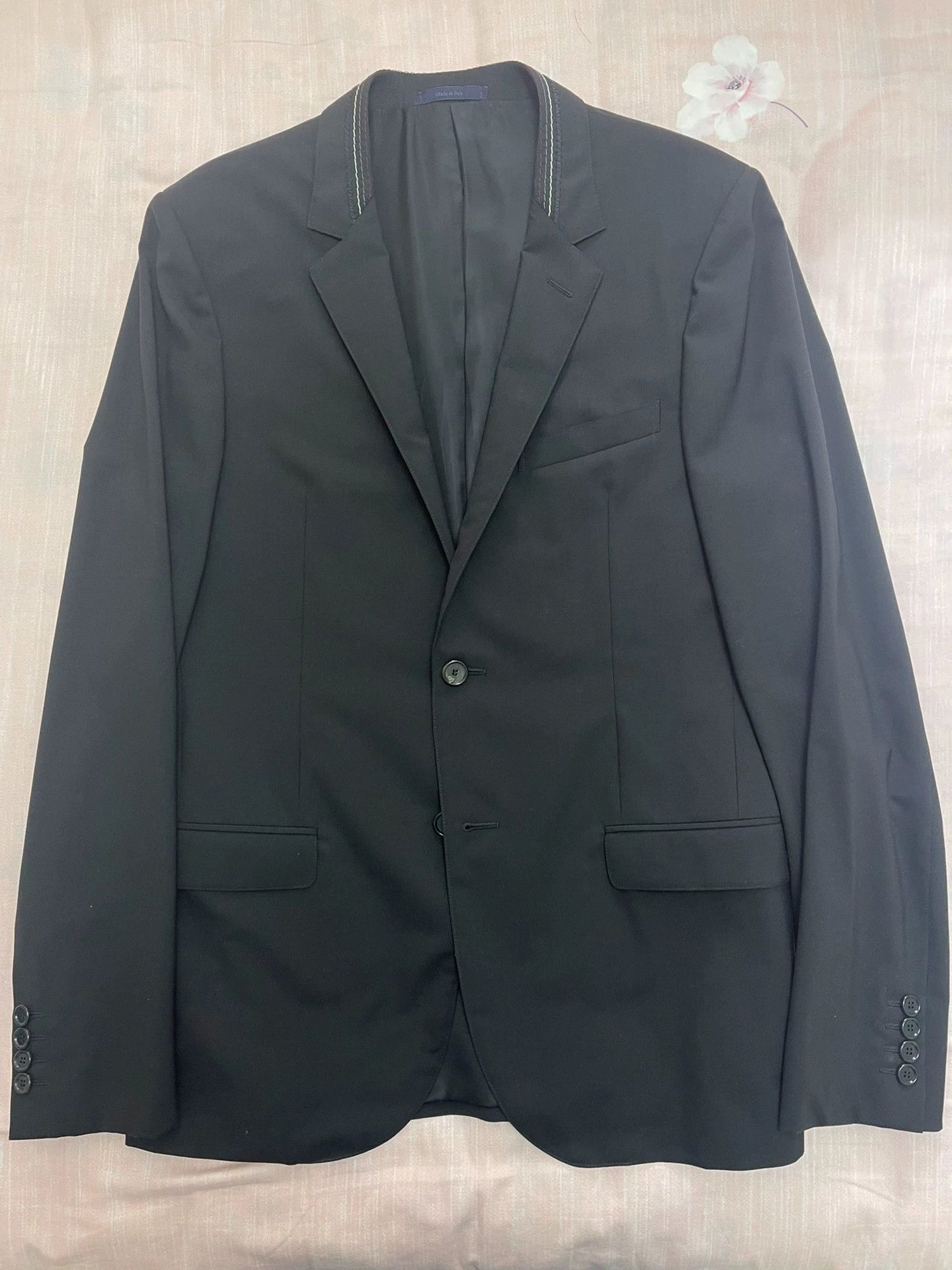 Lanvin Lanvin Basic Suit Men's 50 Black 100% Wool Size 50R - 1 Thumbnail